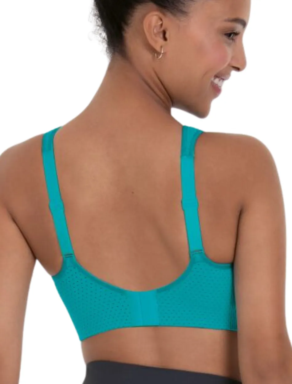 Anita Active Air Control Wirefree Padded Sports Bra, Peacock | Anita Sports Bras | Peacock Green Wirefree Sports Bra