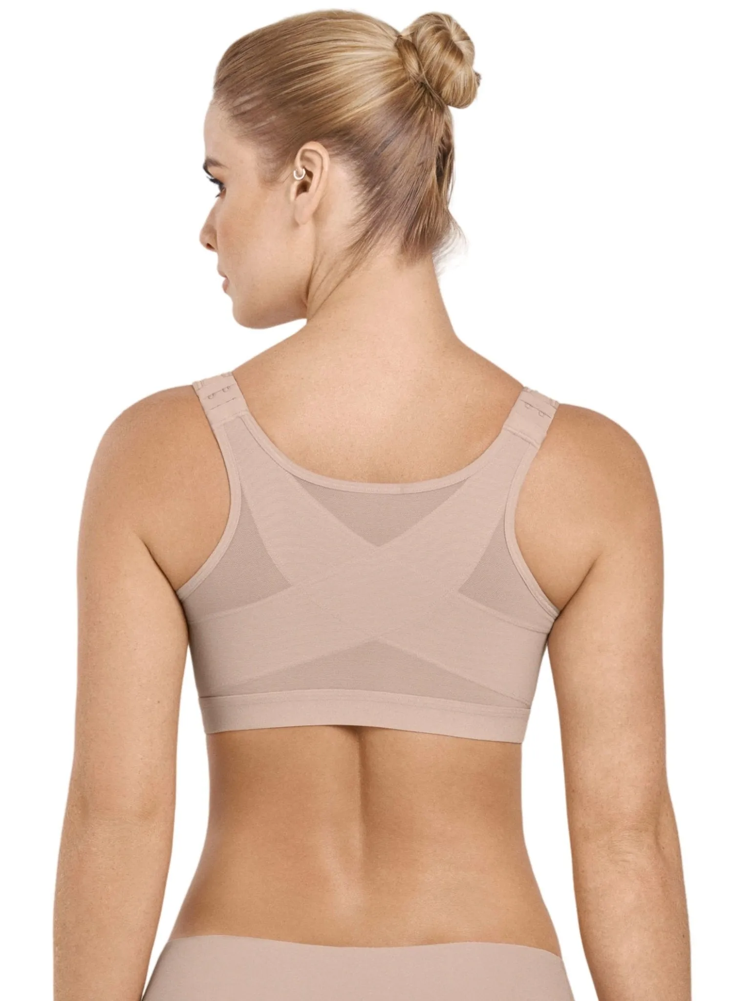 Back Support Posture Corrector Wireless Bra - Nude