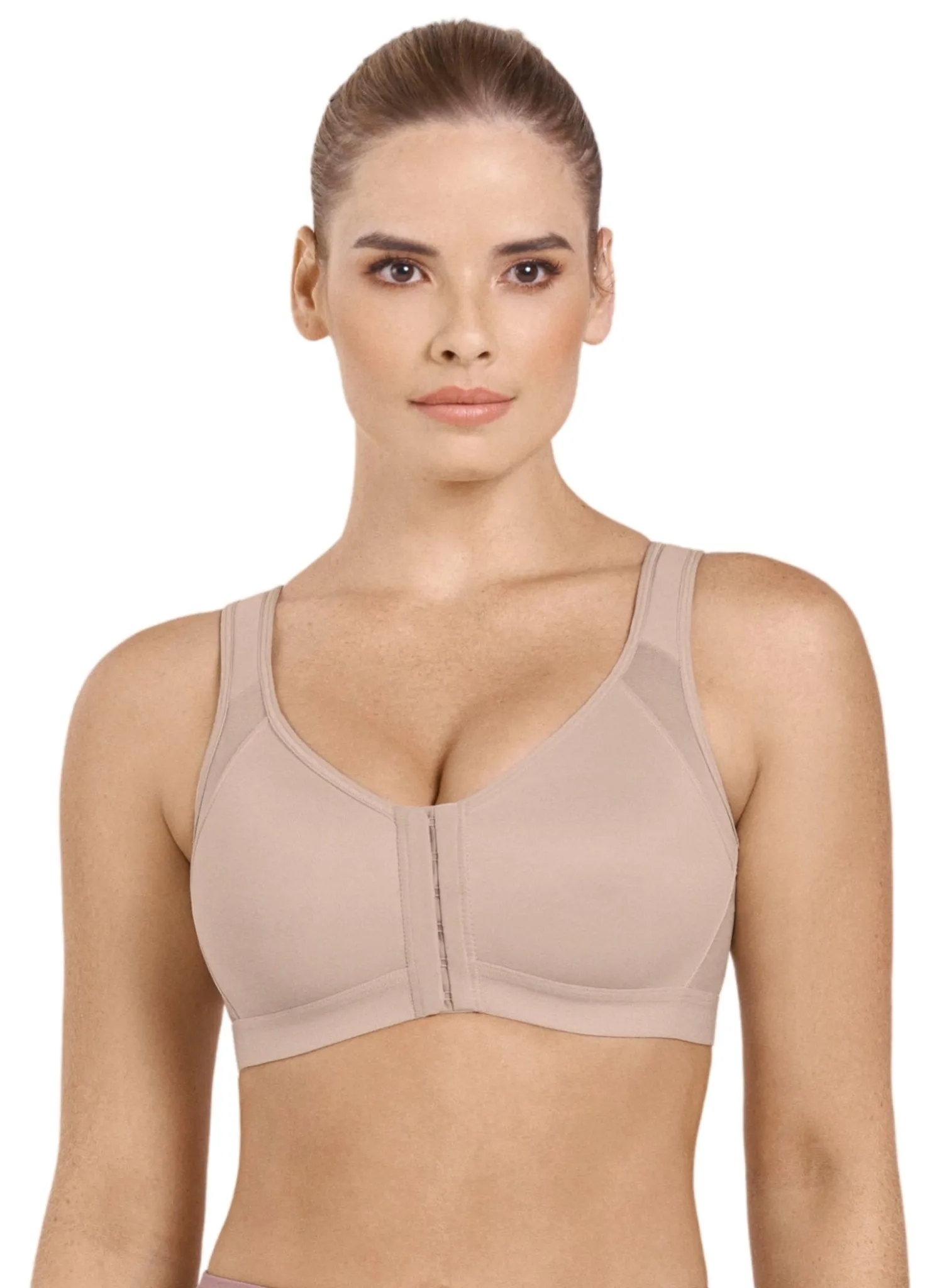 Back Support Posture Corrector Wireless Bra - Nude