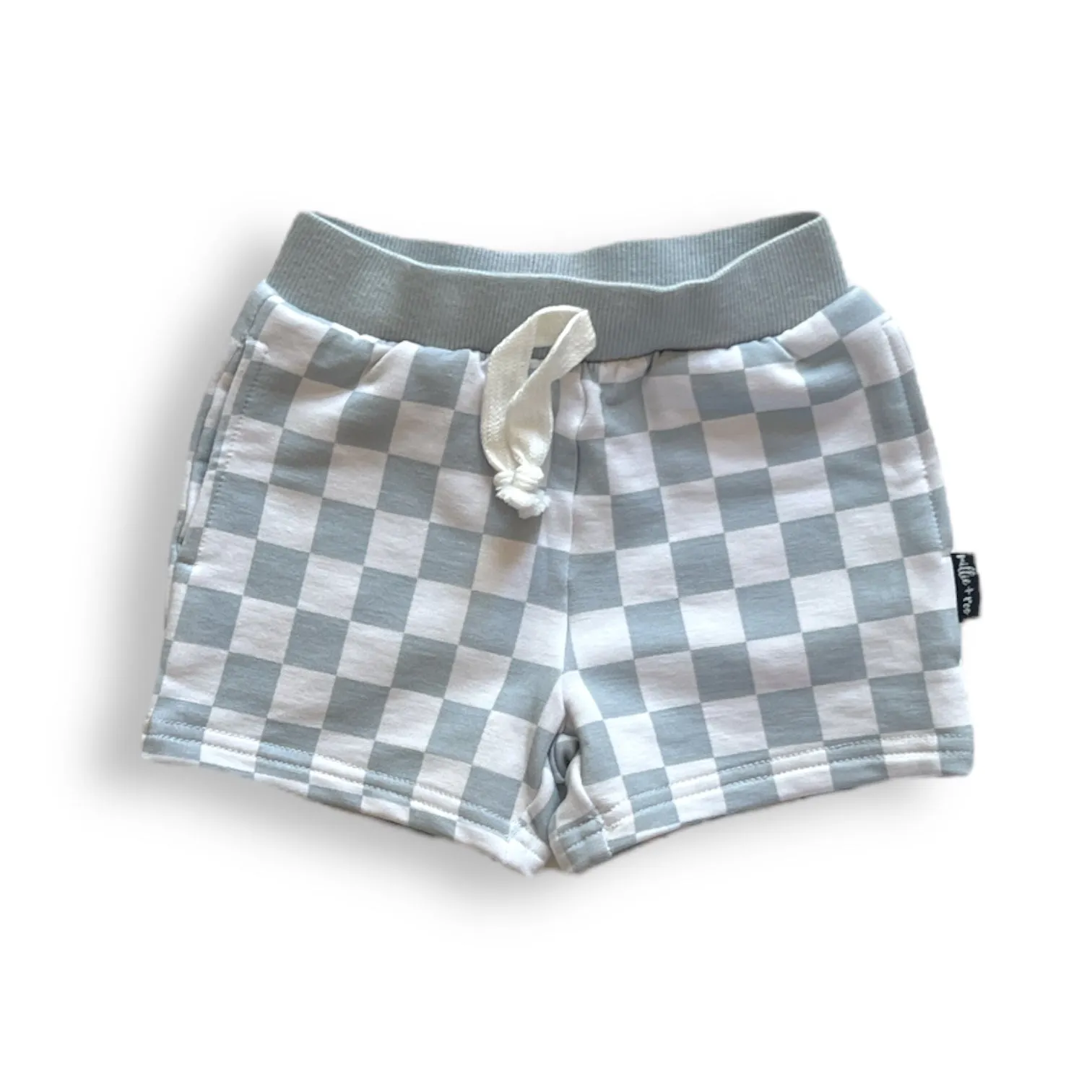 BAMBOO JOGGER SHORTS- Stone Check