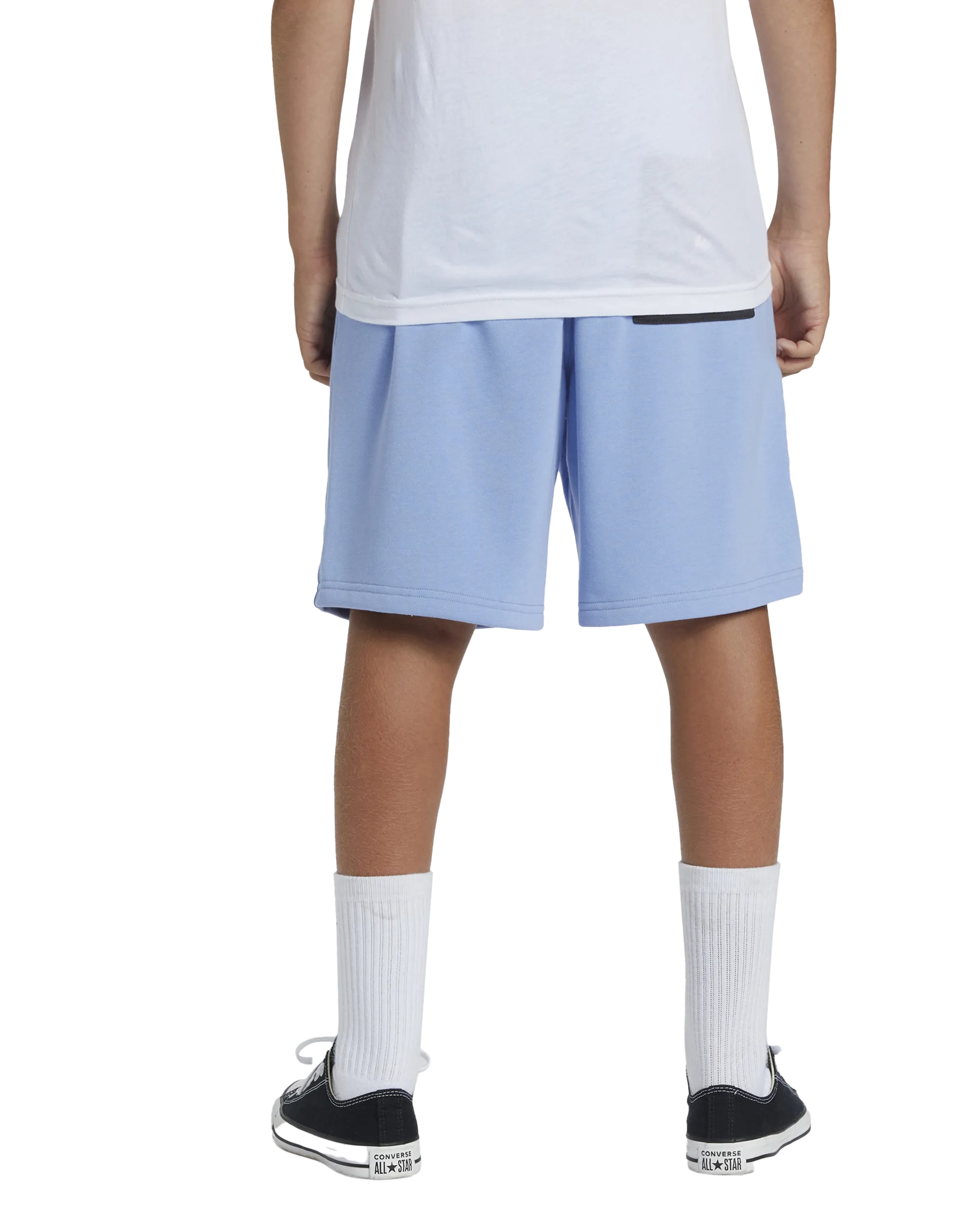 Boys Take Us Back Fleece Jogger Shorts in Hydrangea