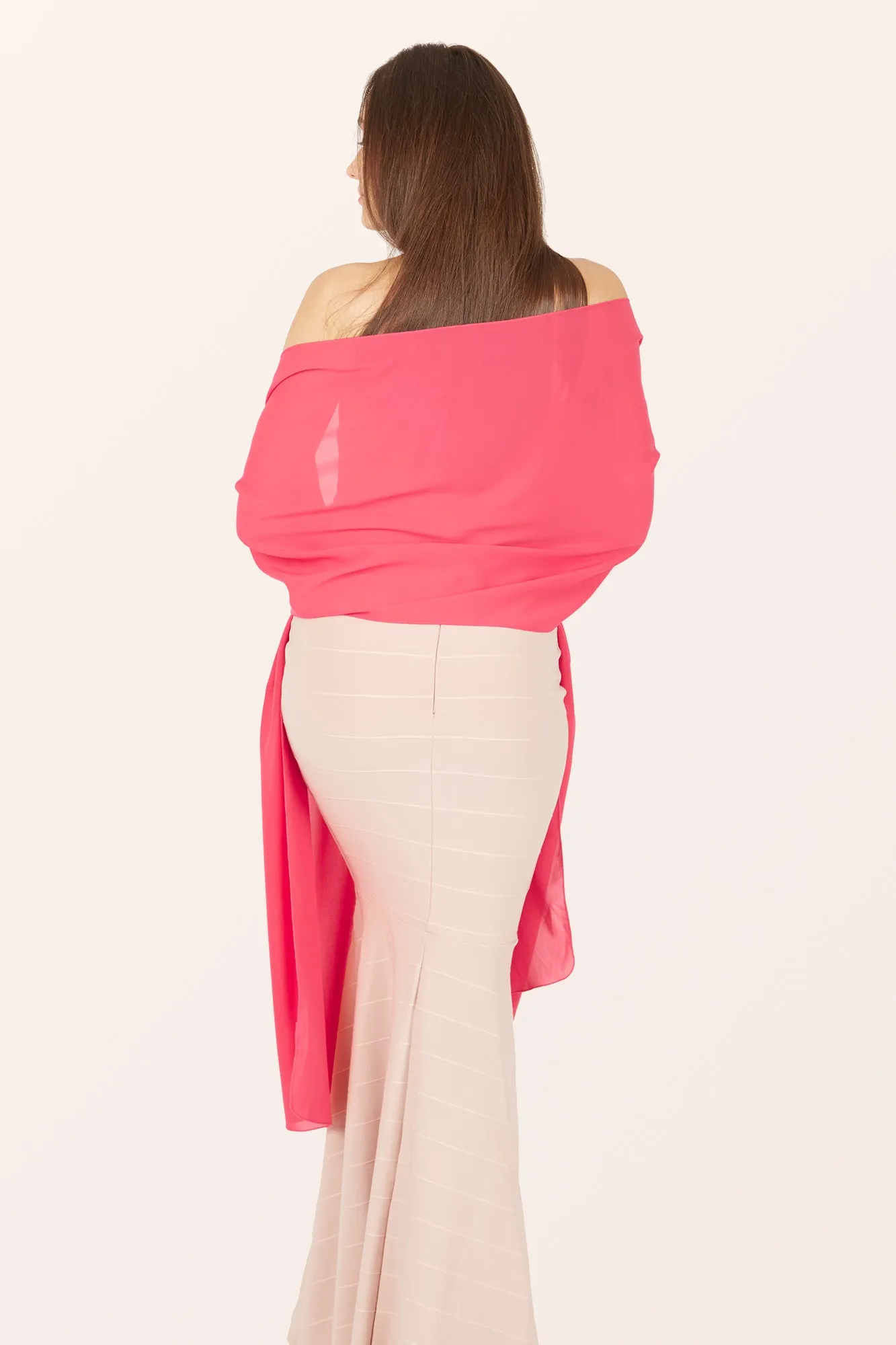 Chiffon Shawl - Hot Pink