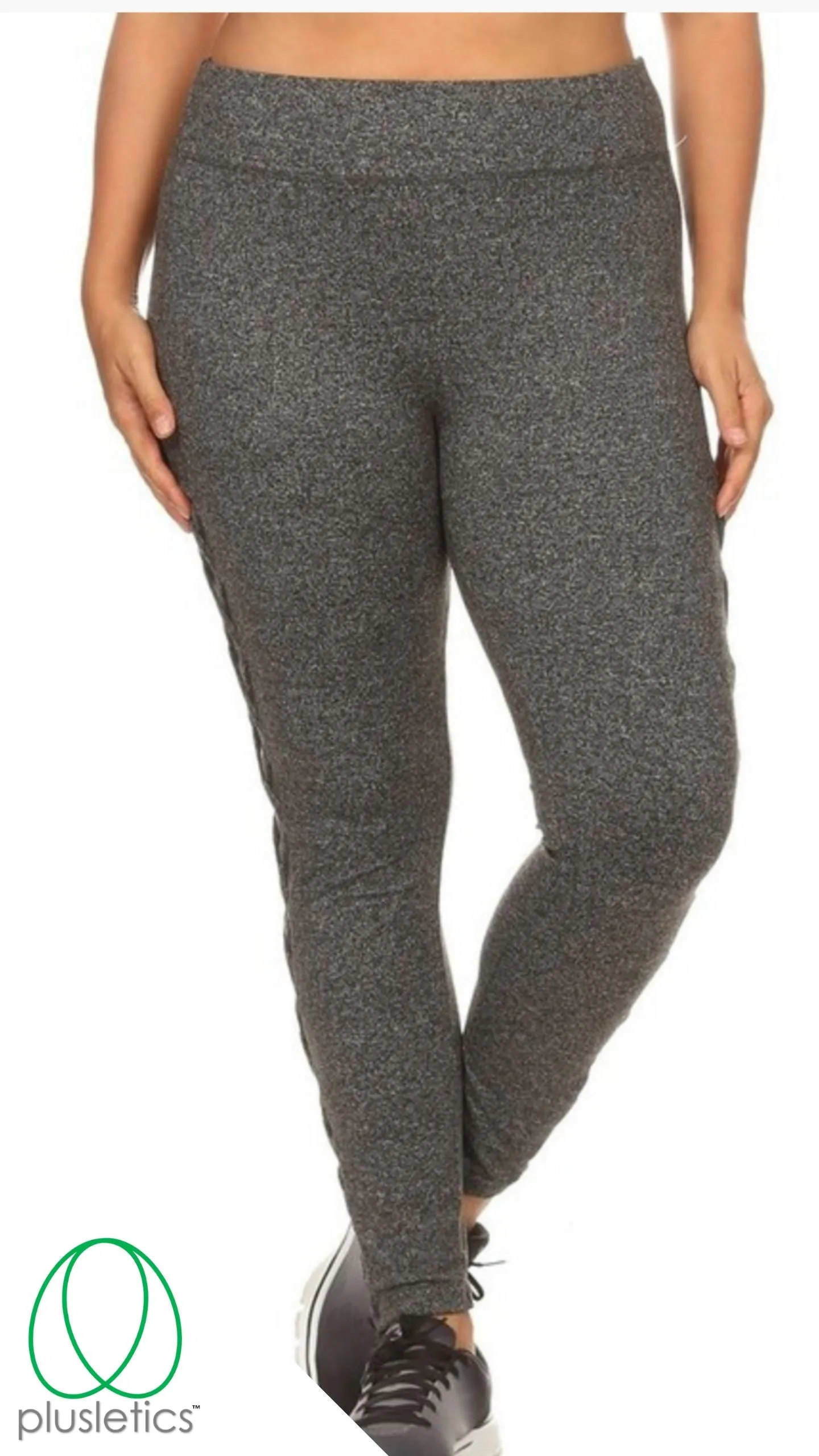 Criss Cross Mesh Leggings - Dark Heather