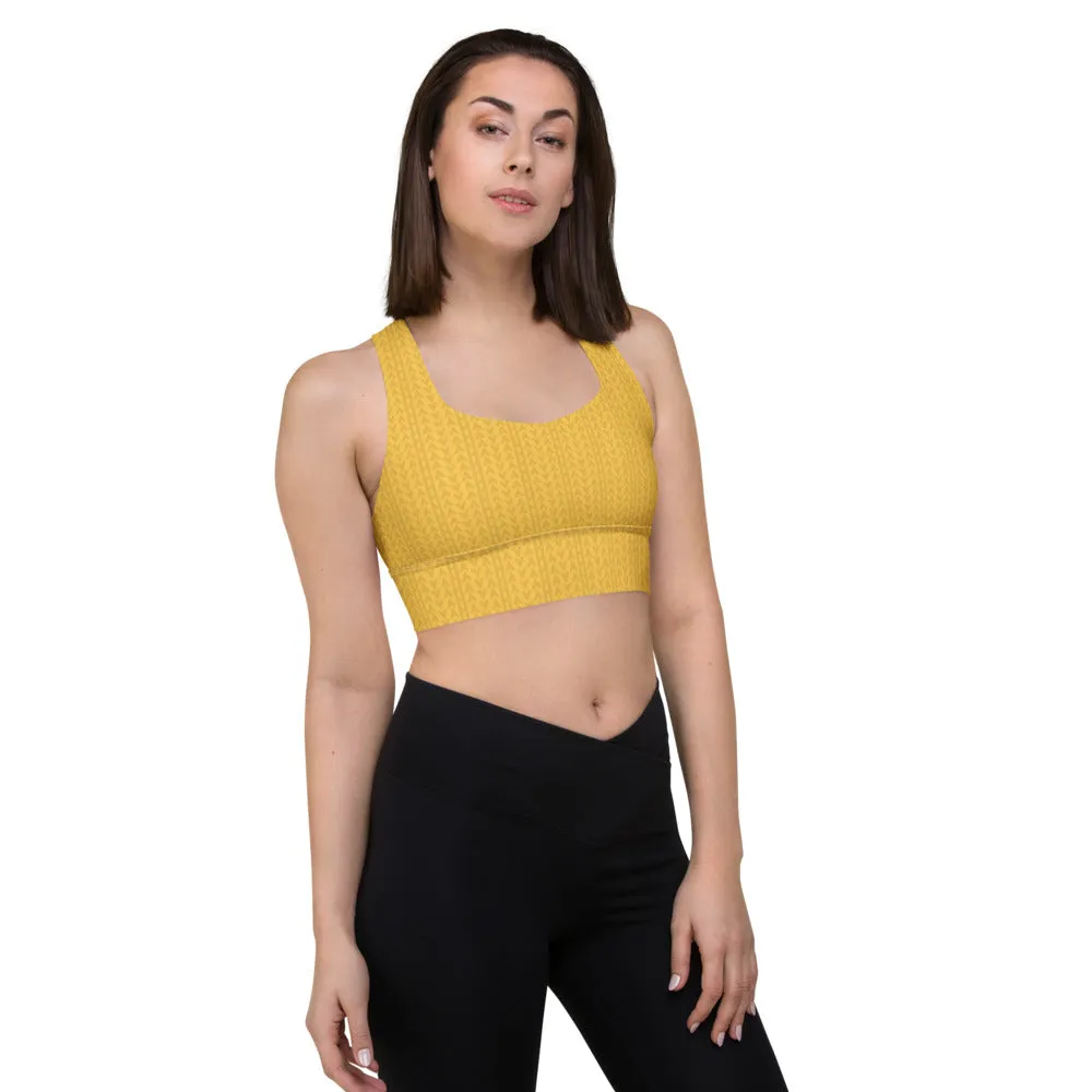 Daffodil Yellow Longline Sports Bra