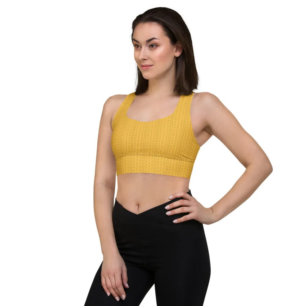 Daffodil Yellow Longline Sports Bra