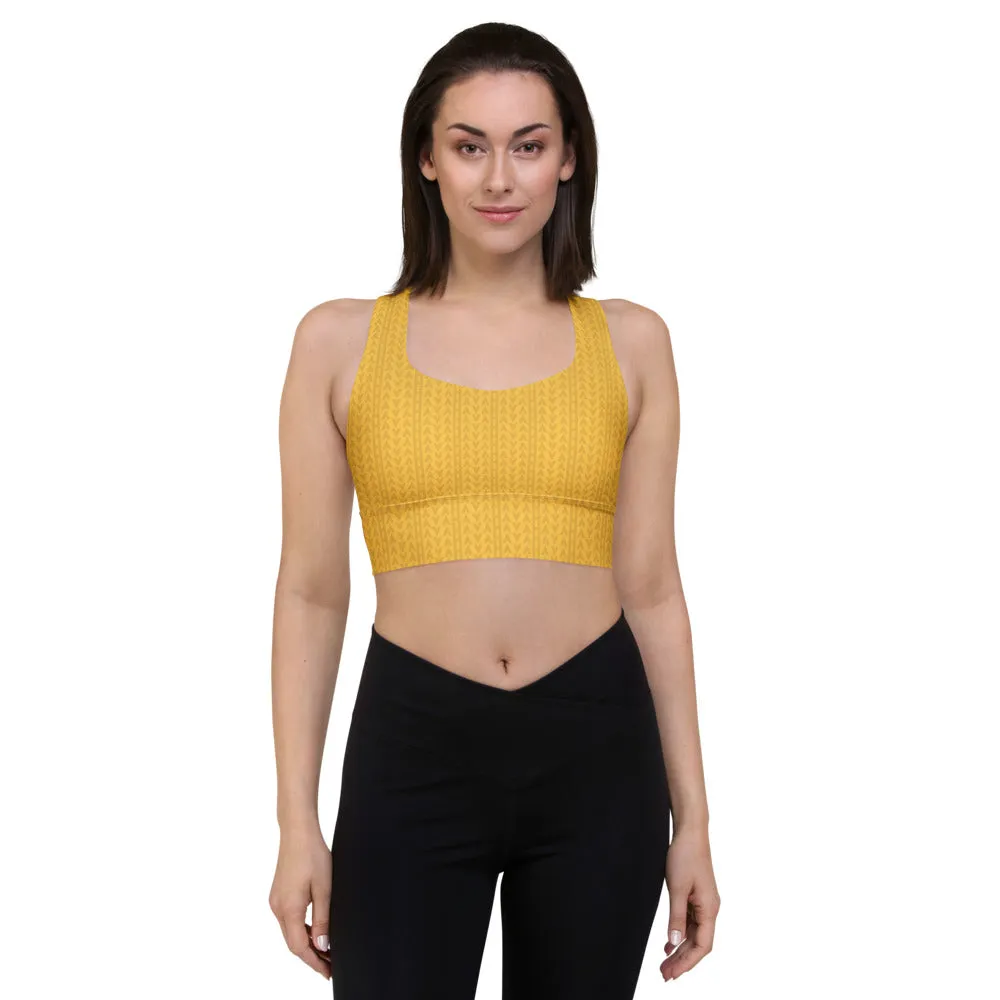 Daffodil Yellow Longline Sports Bra