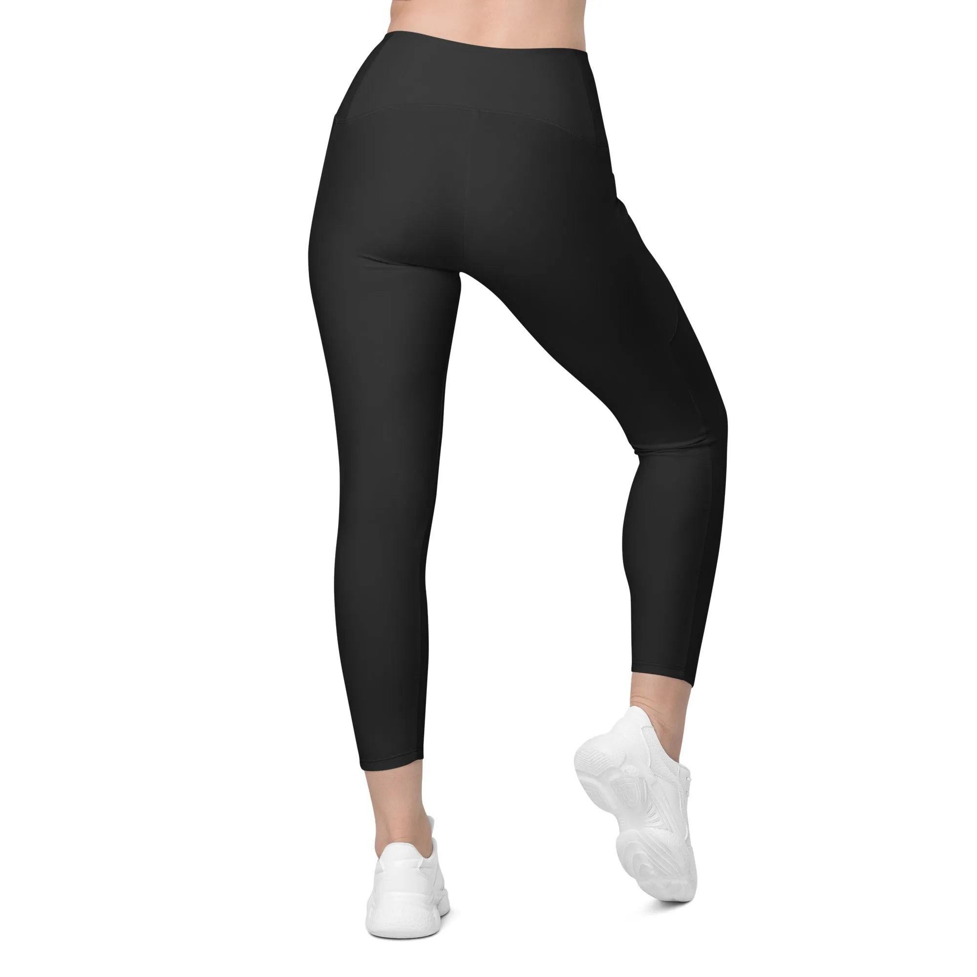 Dark Charcoal Black Leggings With Pockets