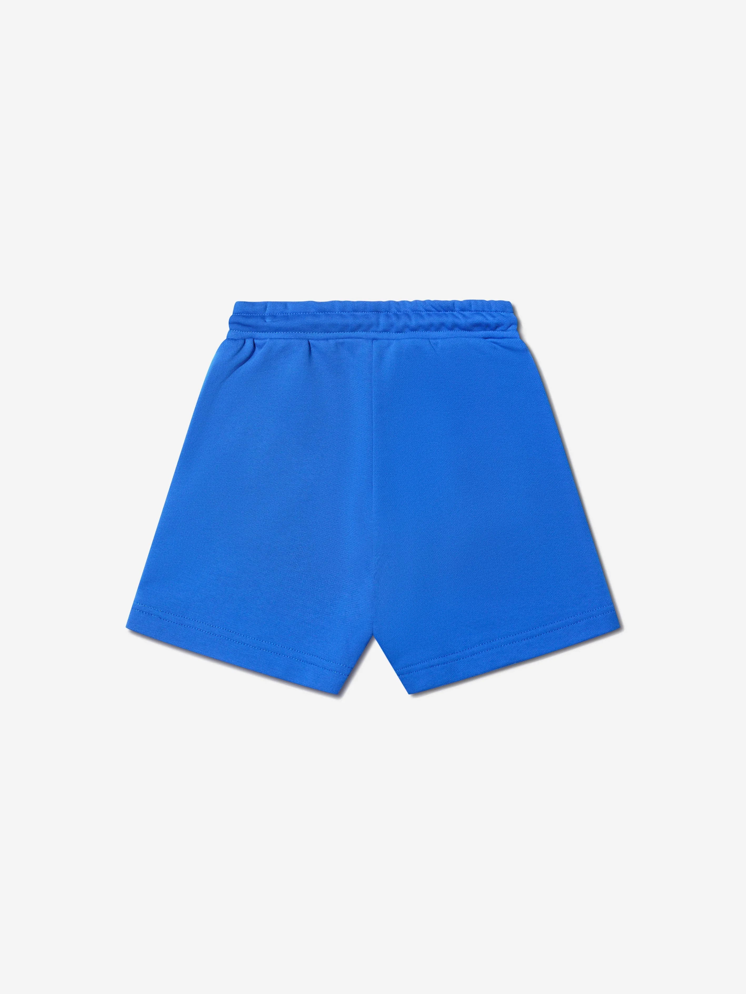 Diesel Boys Logo Jogger Shorts in Blue