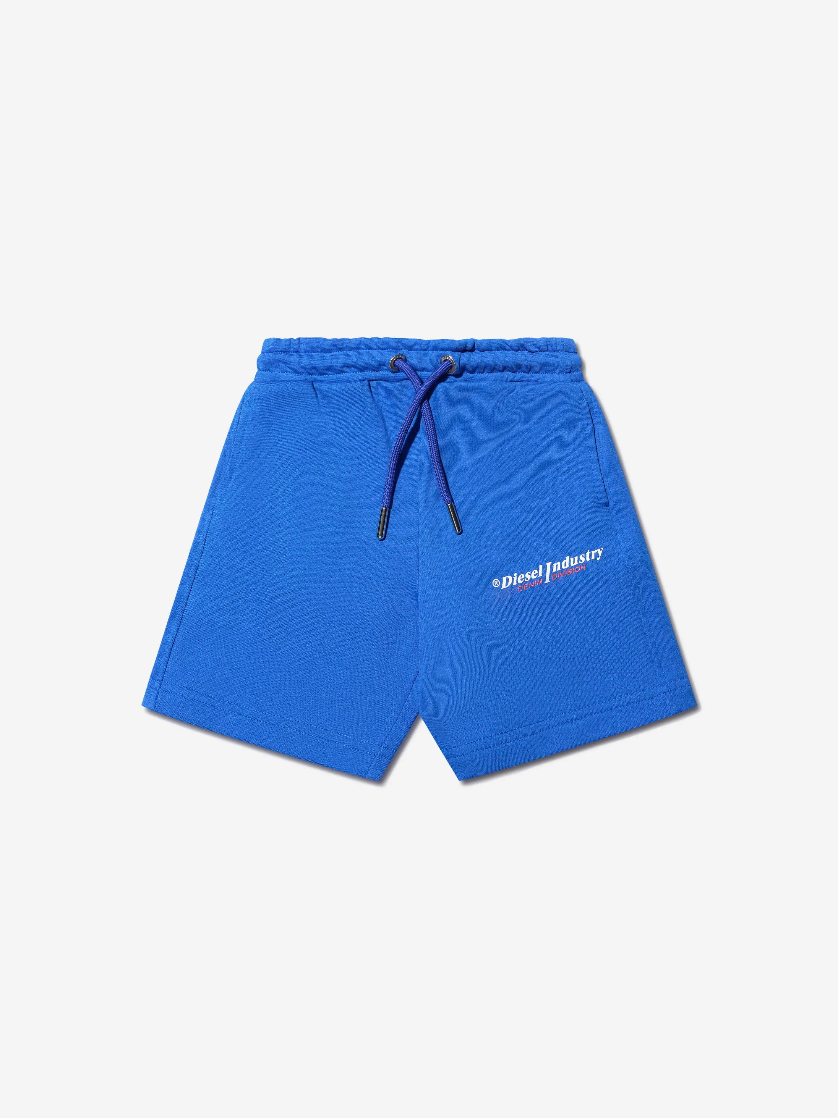 Diesel Boys Logo Jogger Shorts in Blue