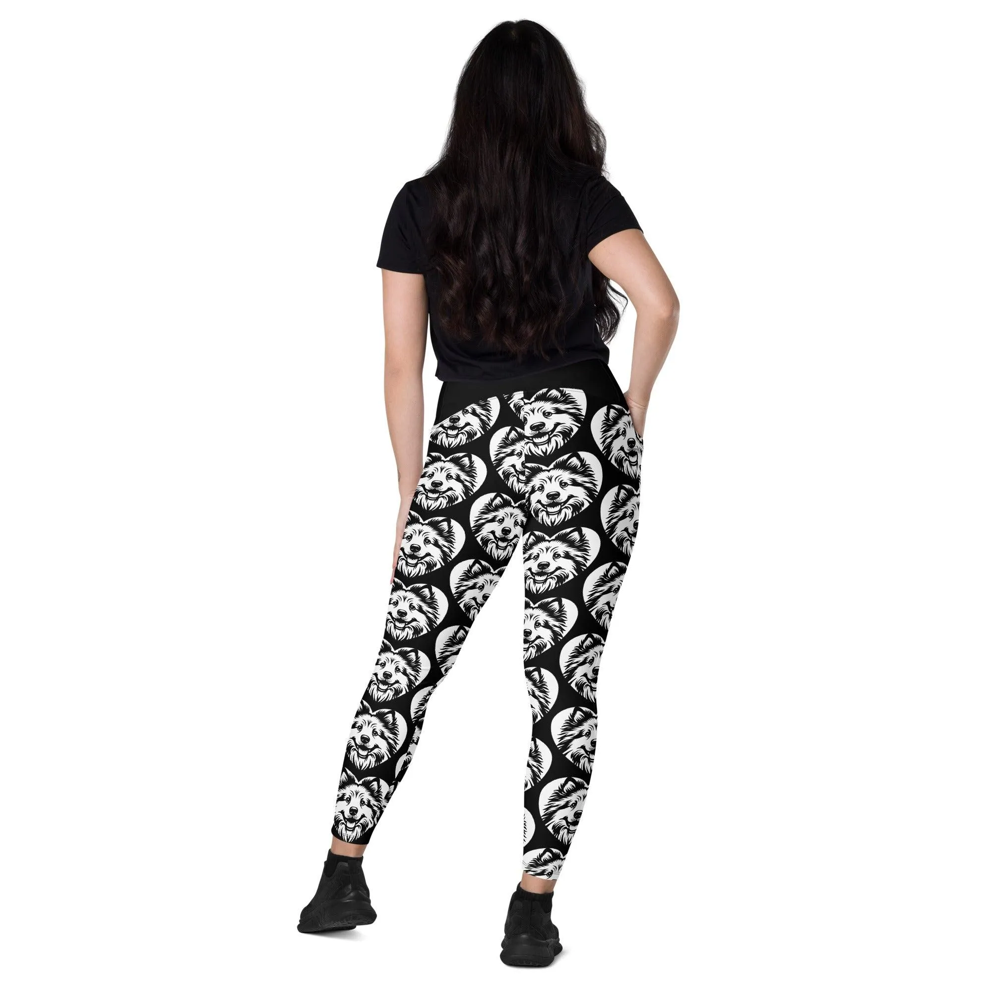 DOG BREED LEGGINGS with pockets - ICELANDIC SHEEPDOG - HERTTAHOUND