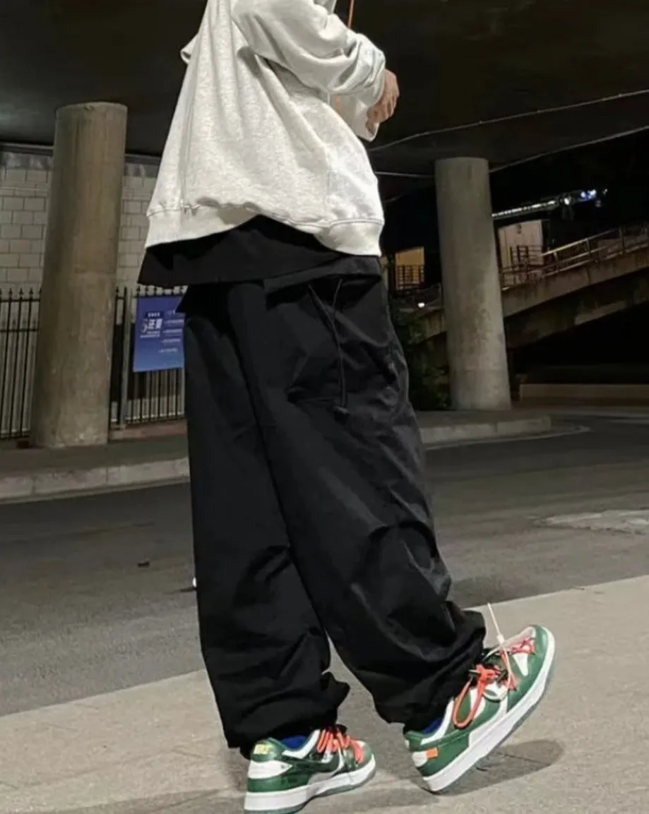 Elastic Waist Baggy Tracksuit Cargo Pants