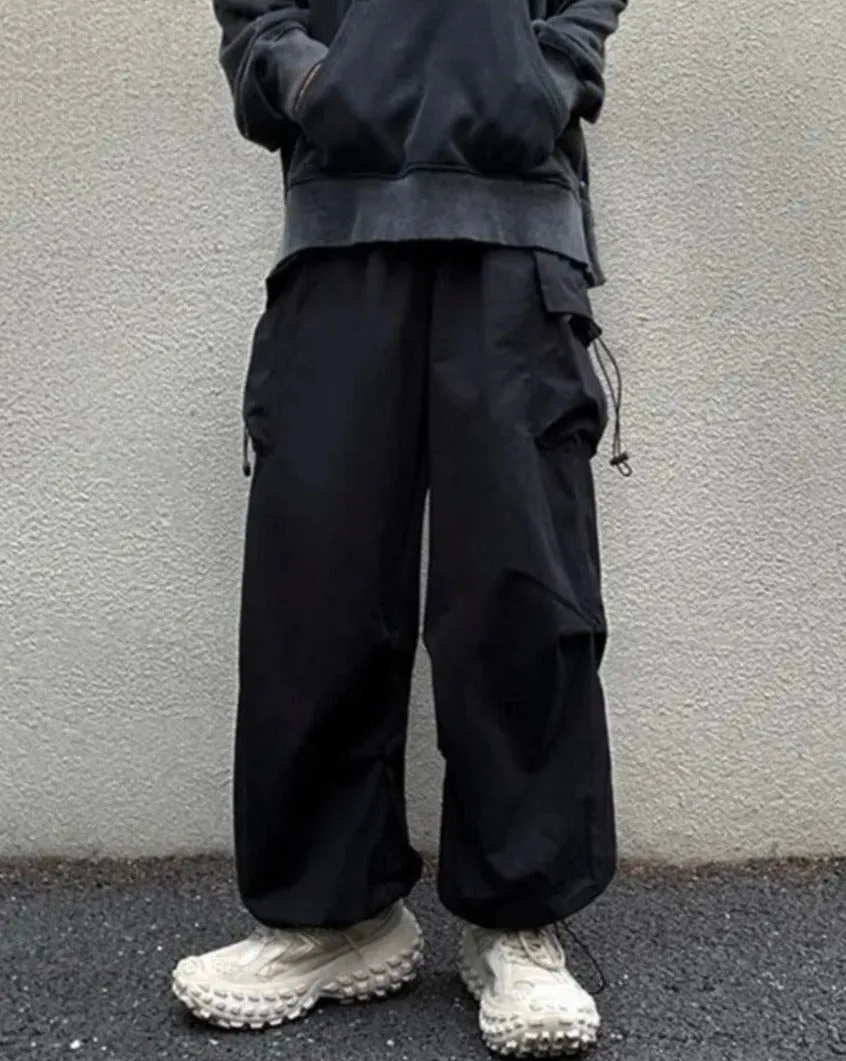 Elastic Waist Baggy Tracksuit Cargo Pants