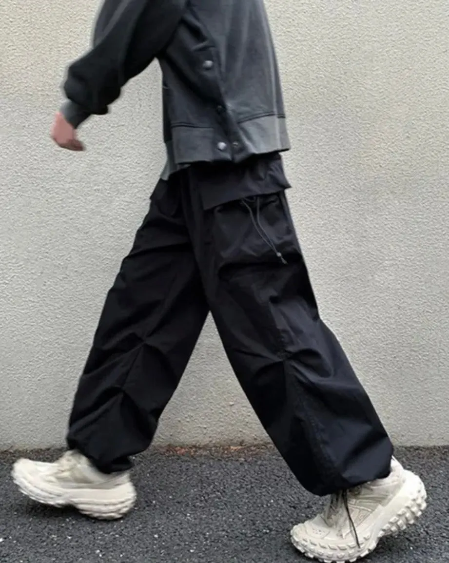 Elastic Waist Baggy Tracksuit Cargo Pants