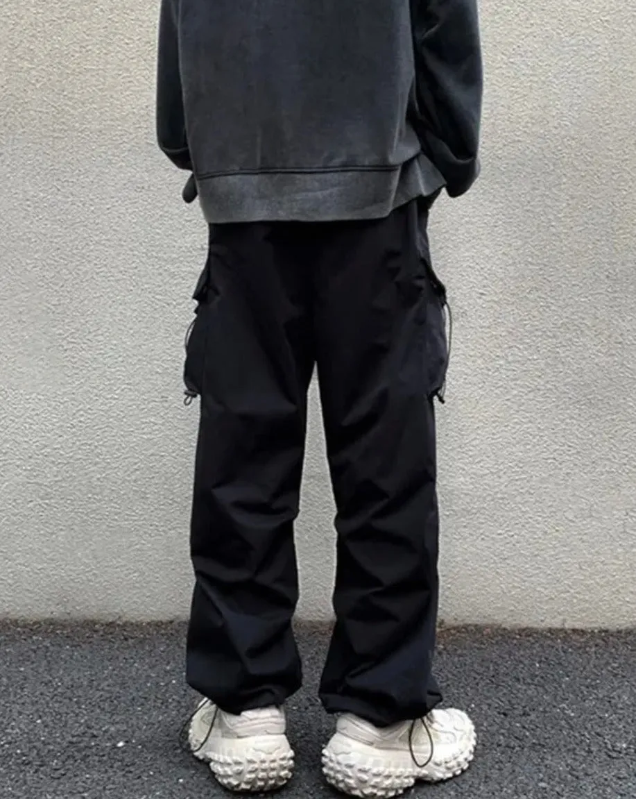 Elastic Waist Baggy Tracksuit Cargo Pants