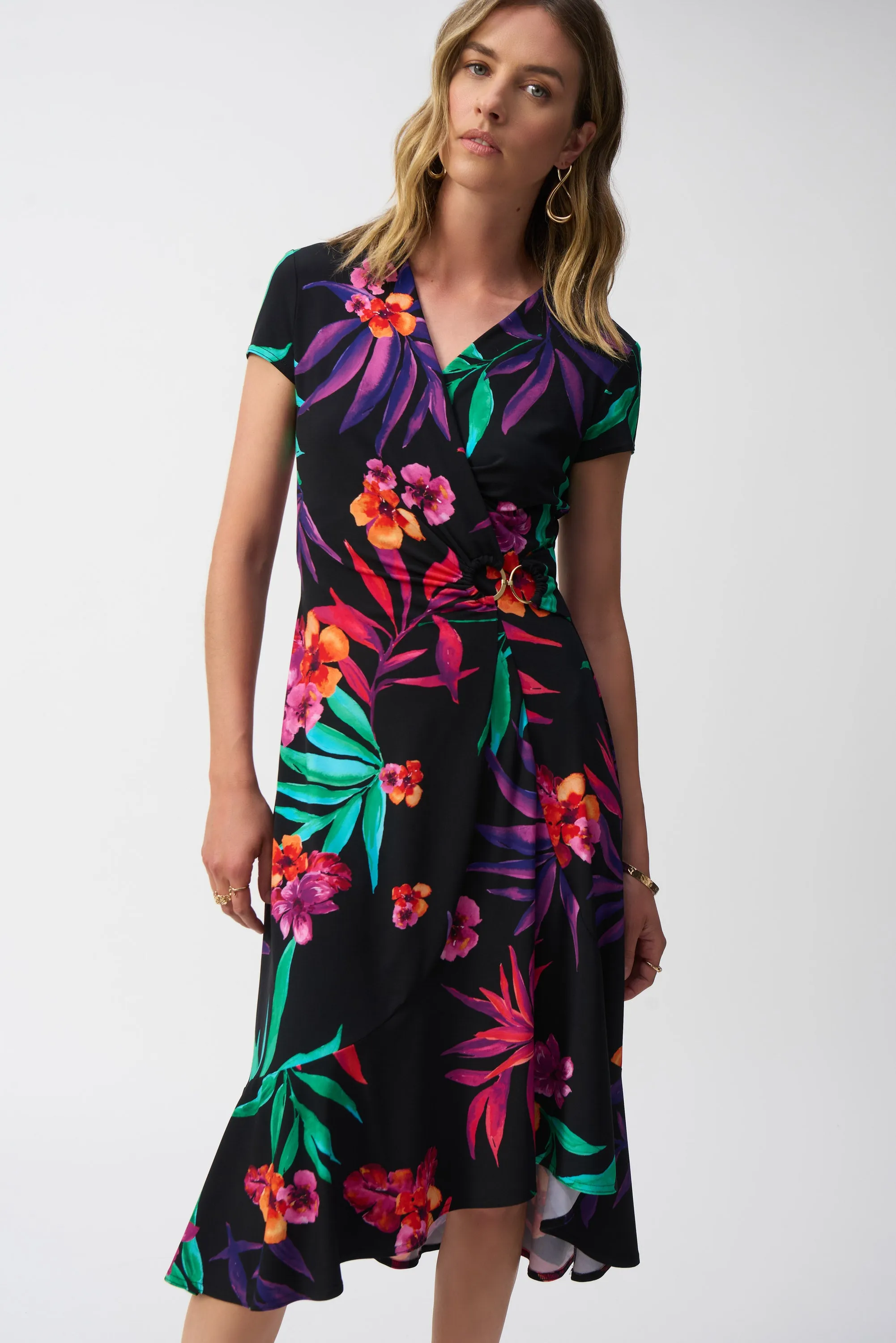 Floral Print Wrap Dress