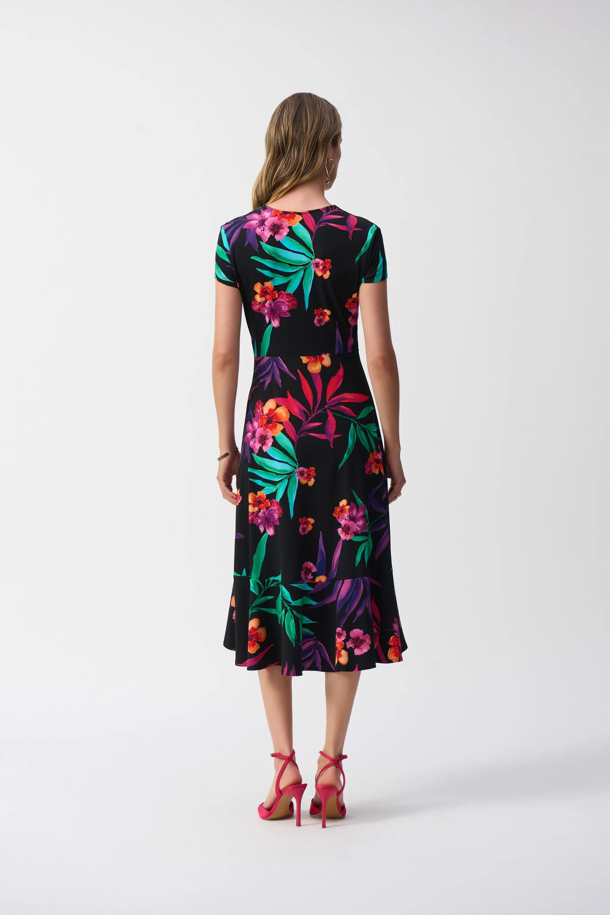 Floral Print Wrap Dress