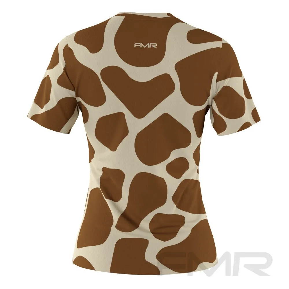 FMR Women's Giraffe Print Short Sleeve Running Shirt