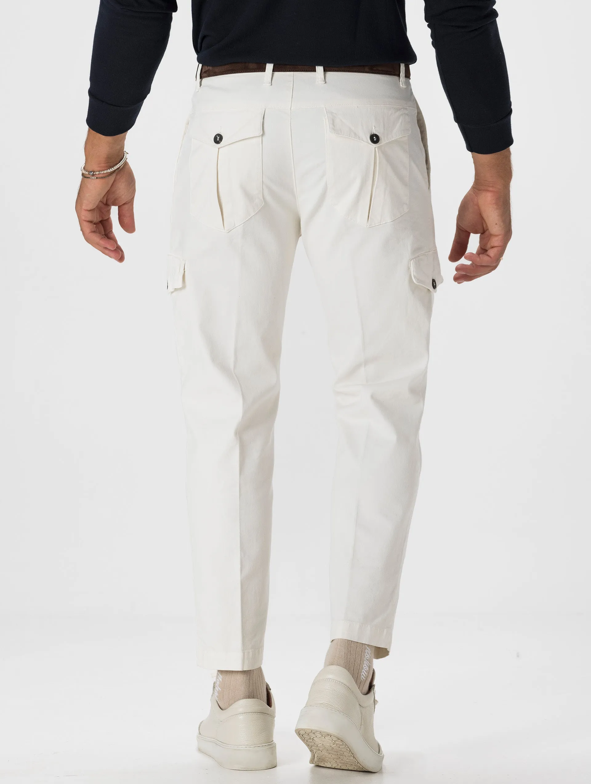 GARY CARGO PANTS IN CREAM