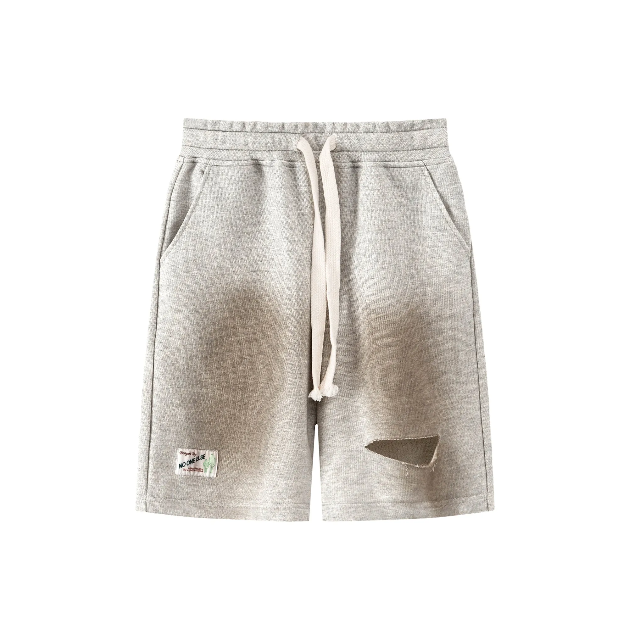 Gradient Damaged Jogger Shorts