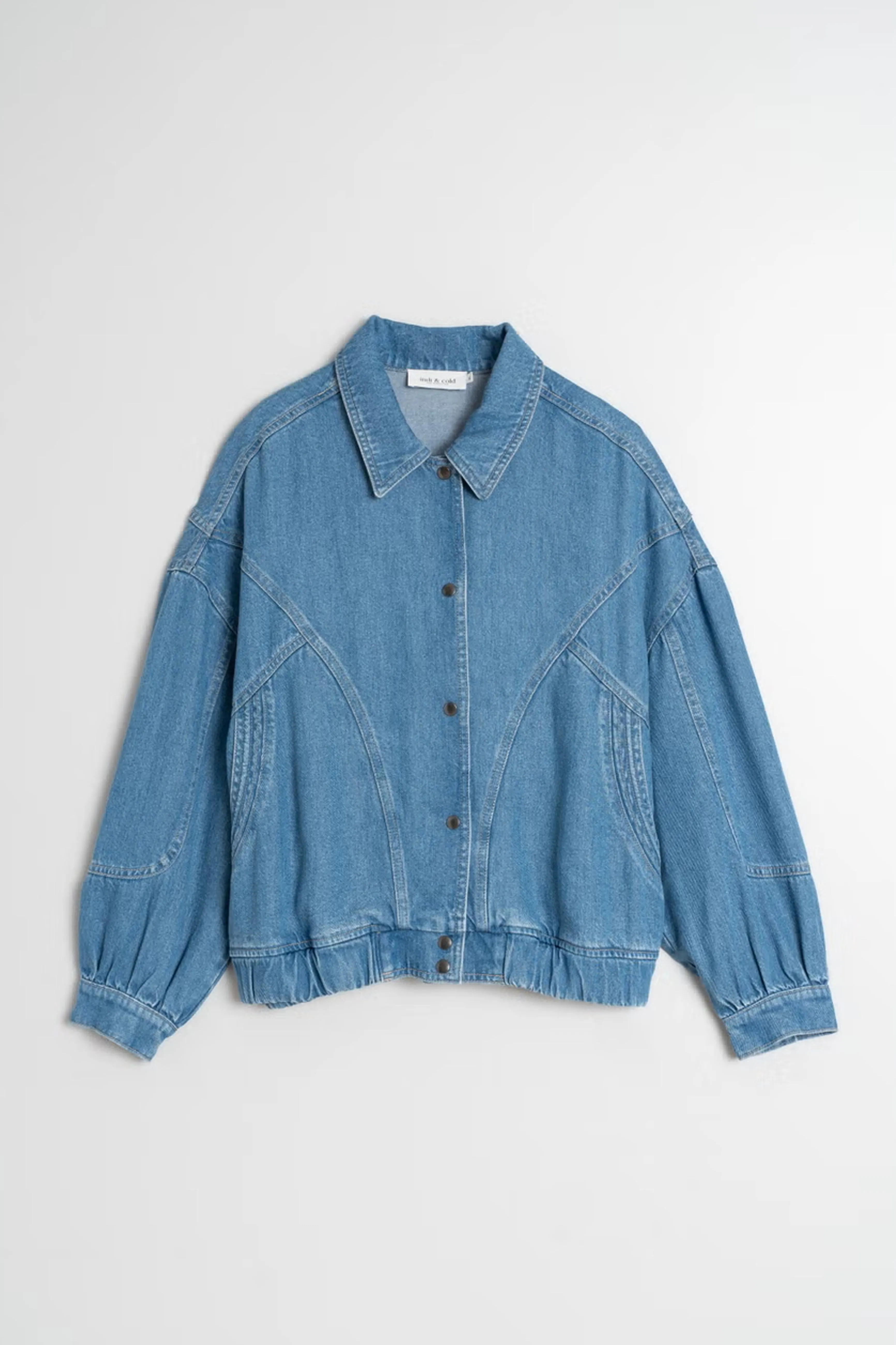 Indi & Cold Washed Effect Denim Jacket