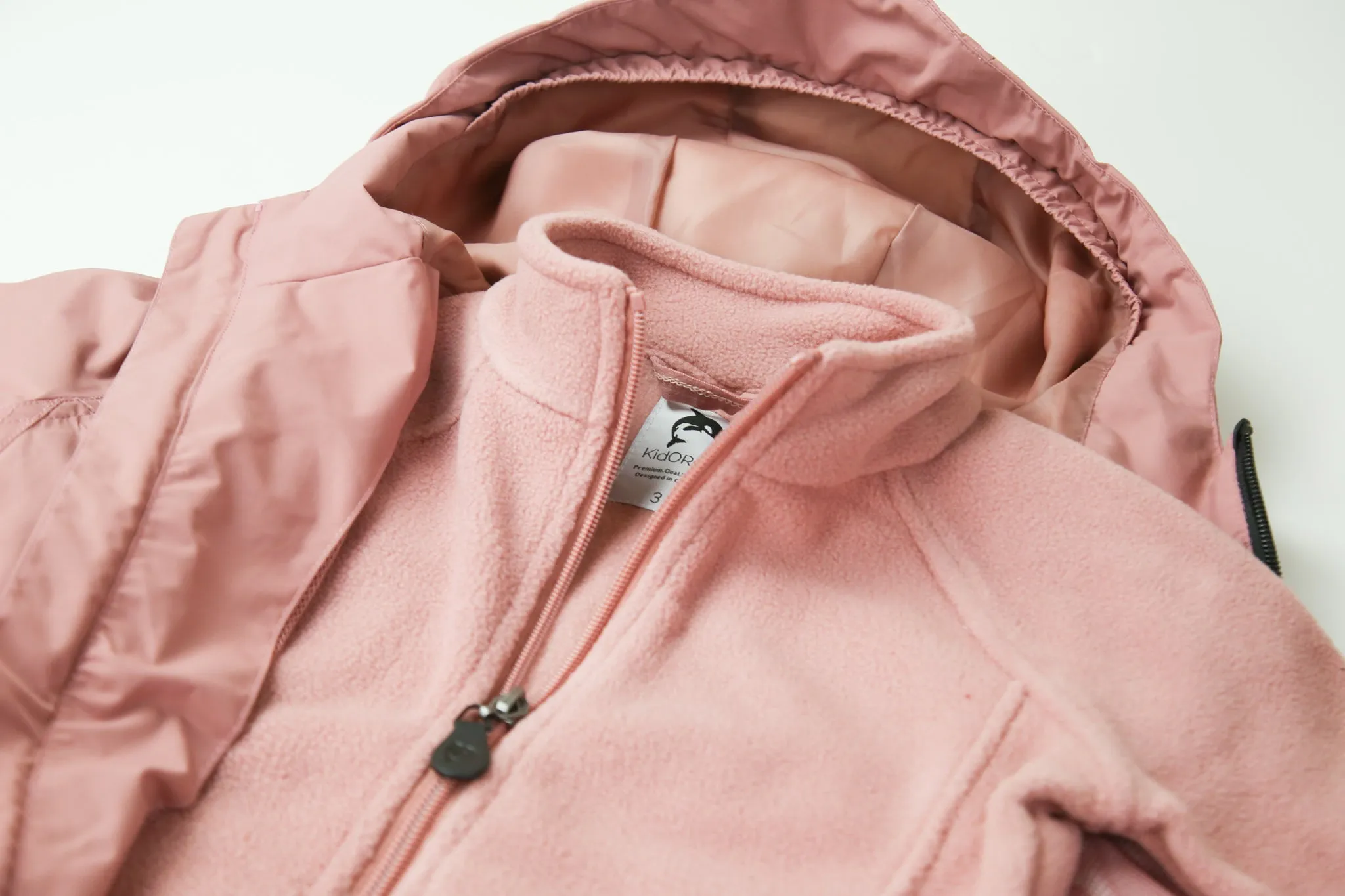 KidORCA Kids Rain Jacket _ Ash Rose _ Model 2022