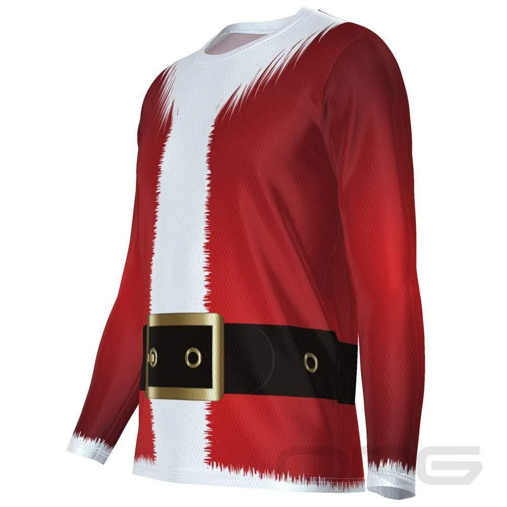 Men's Santa Claus Christmas Suit Long Sleeve Running Shirt