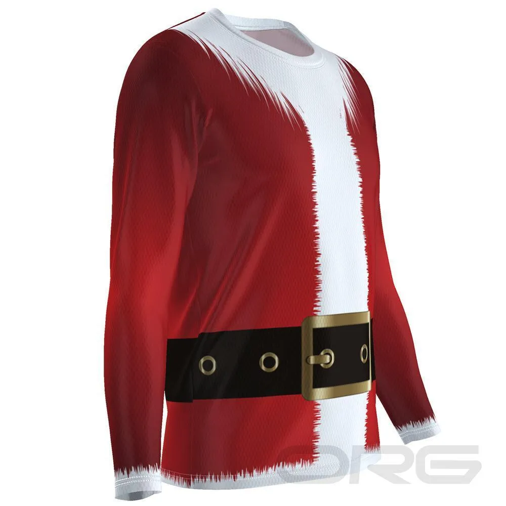 Men's Santa Claus Christmas Suit Long Sleeve Running Shirt