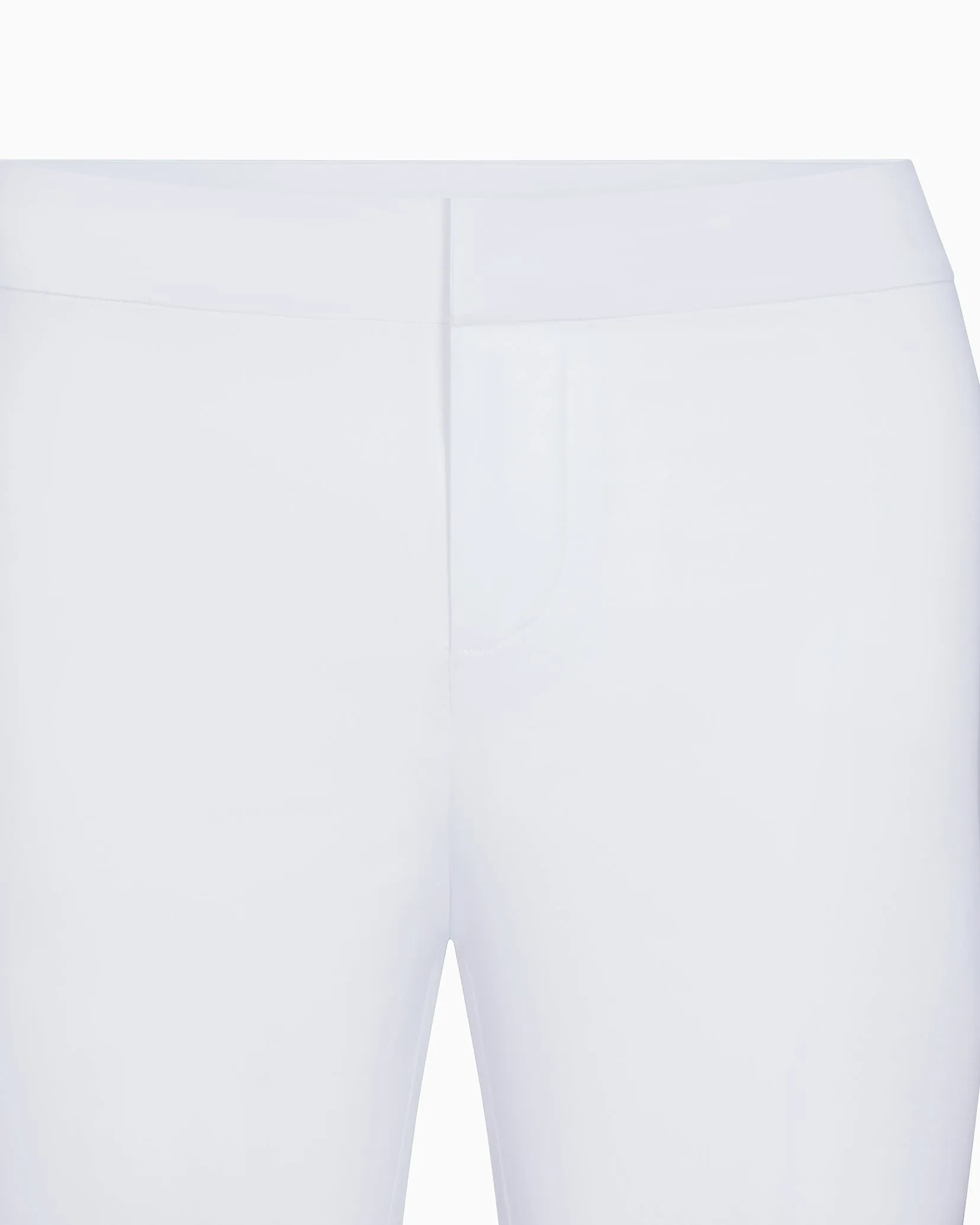 Poplin Low Rise Capri | White