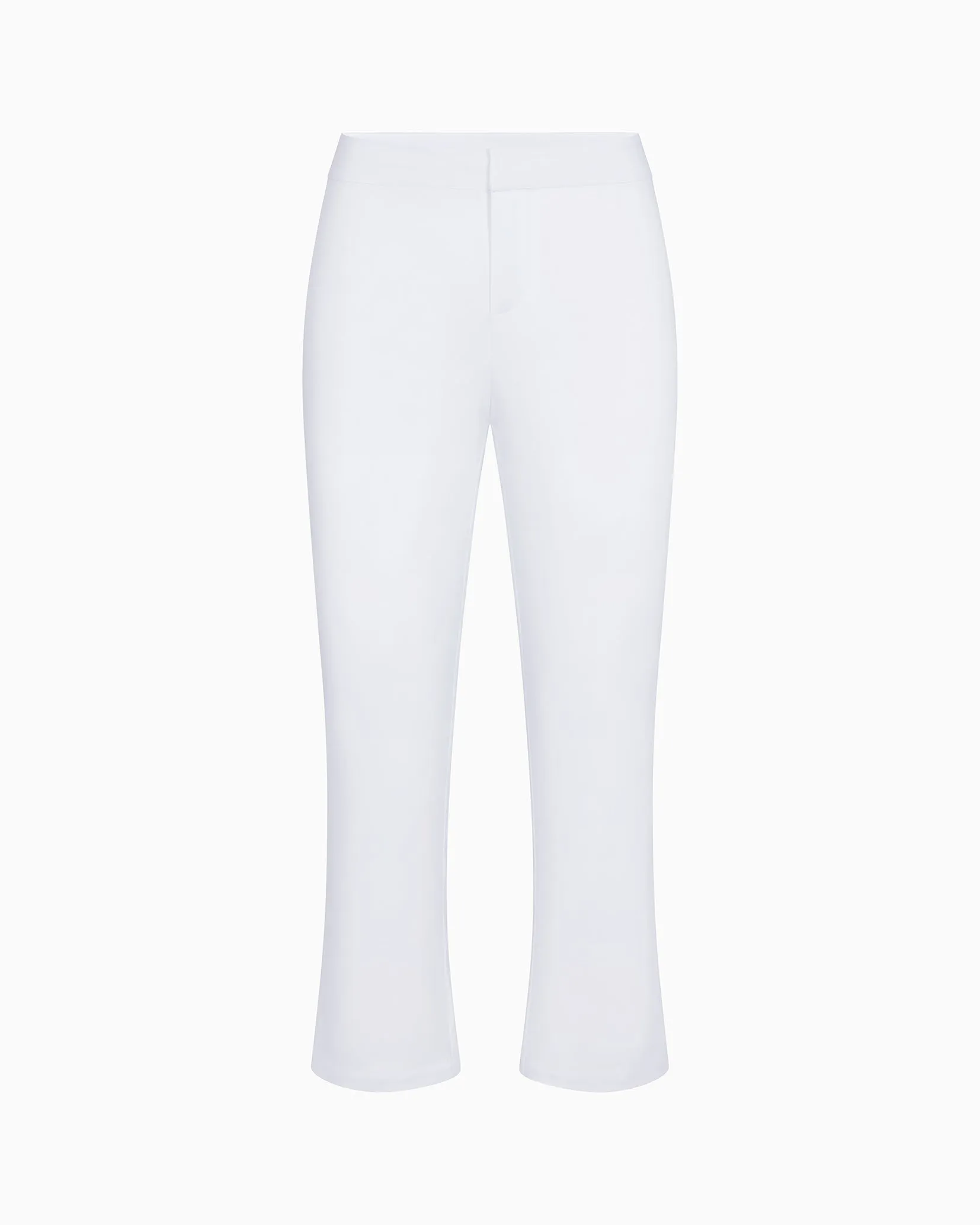 Poplin Low Rise Capri | White