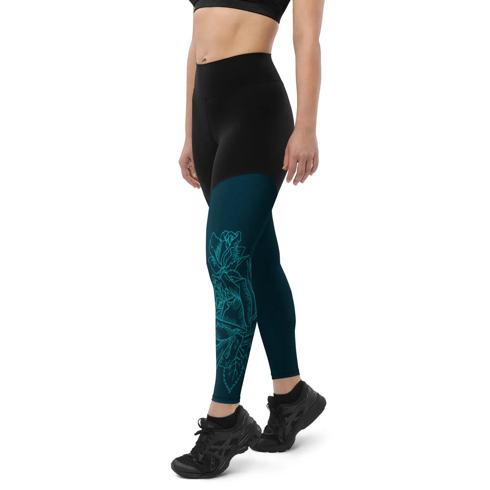 "Rose" Collection - Two Color Sports Leggings