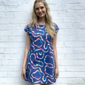 Rainbow Topographic Womens Dress