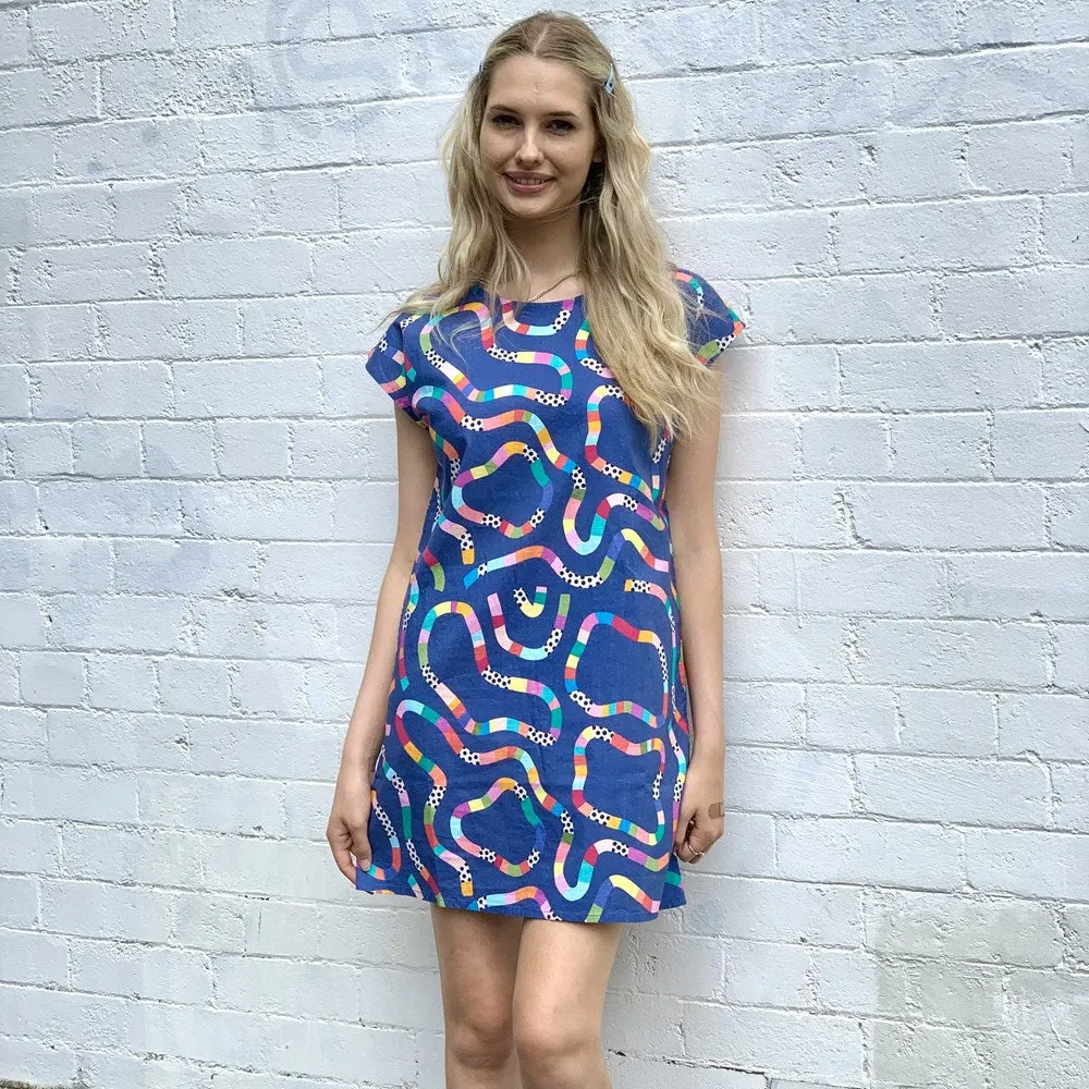 Rainbow Topographic Womens Dress