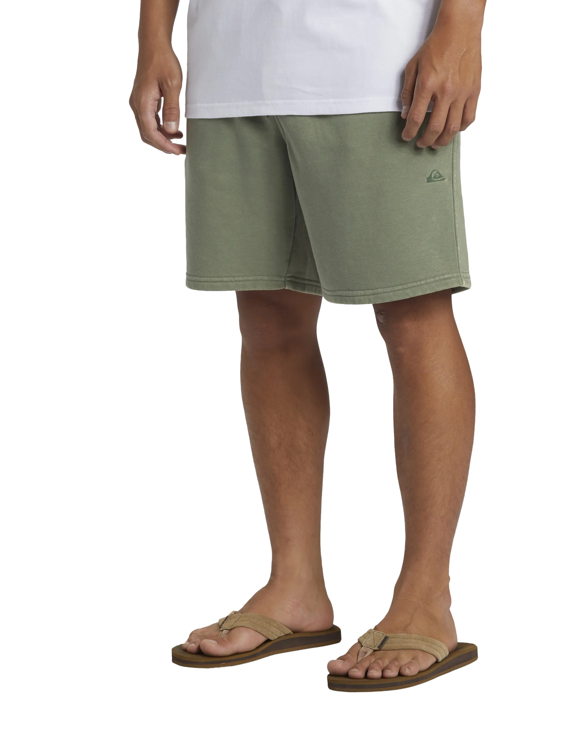 Salt Water Fleece Jogger Shorts in Sea Spray