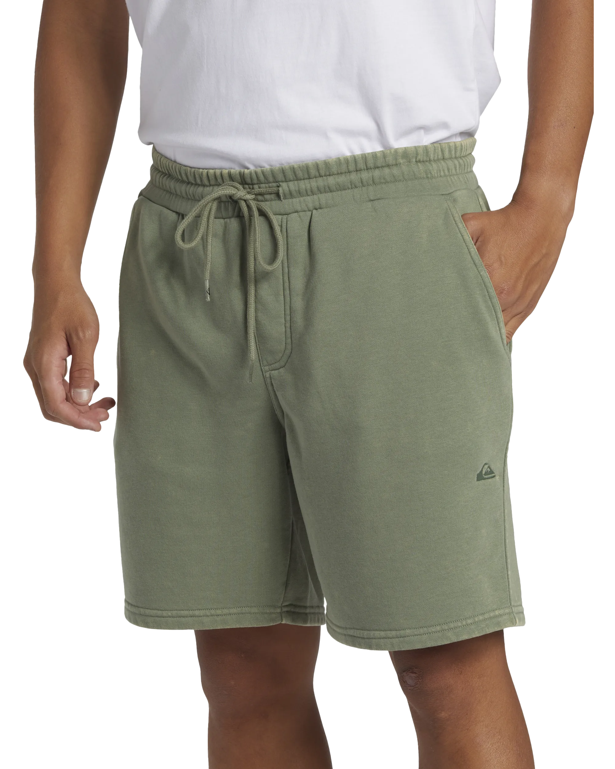 Salt Water Fleece Jogger Shorts in Sea Spray