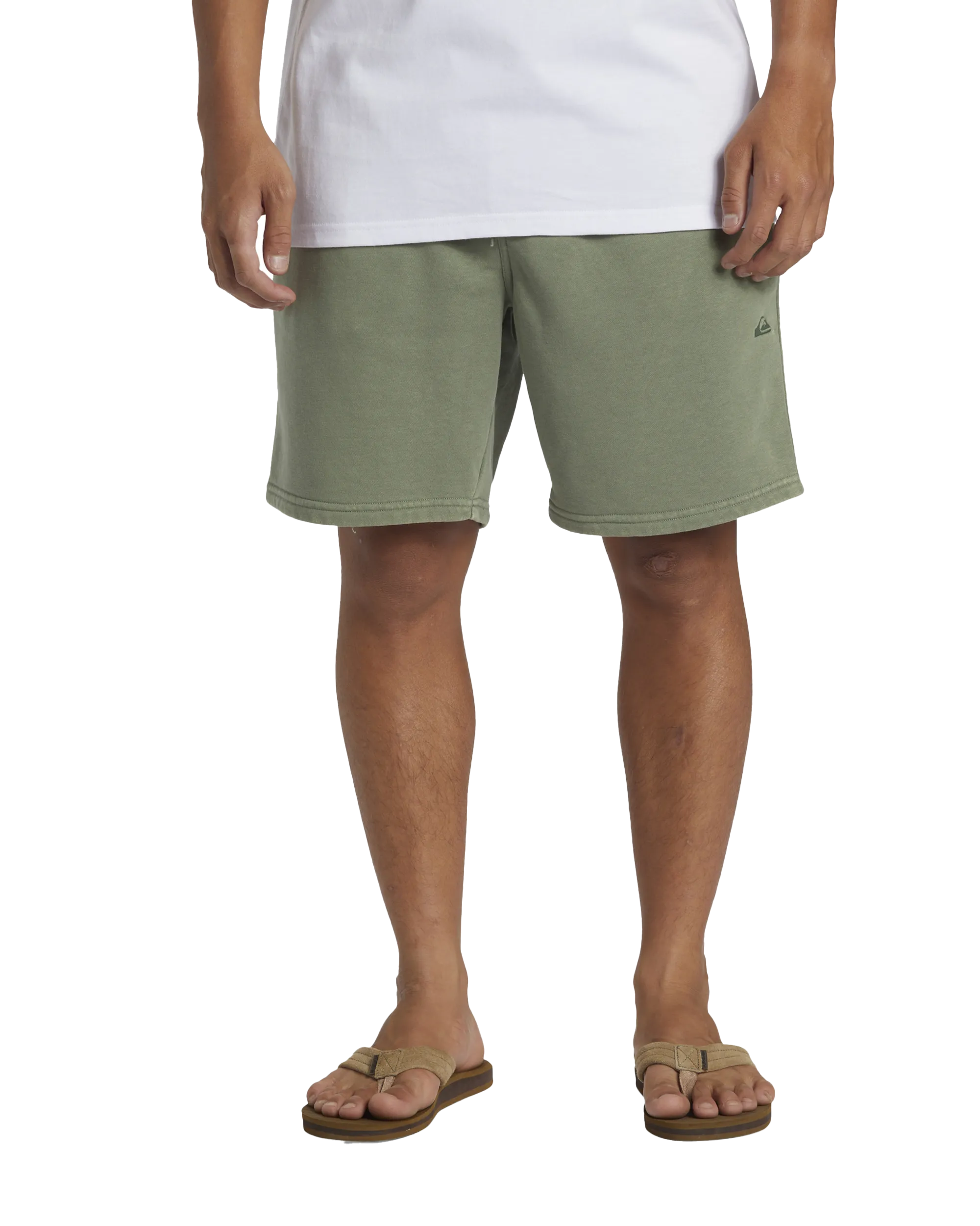 Salt Water Fleece Jogger Shorts in Sea Spray