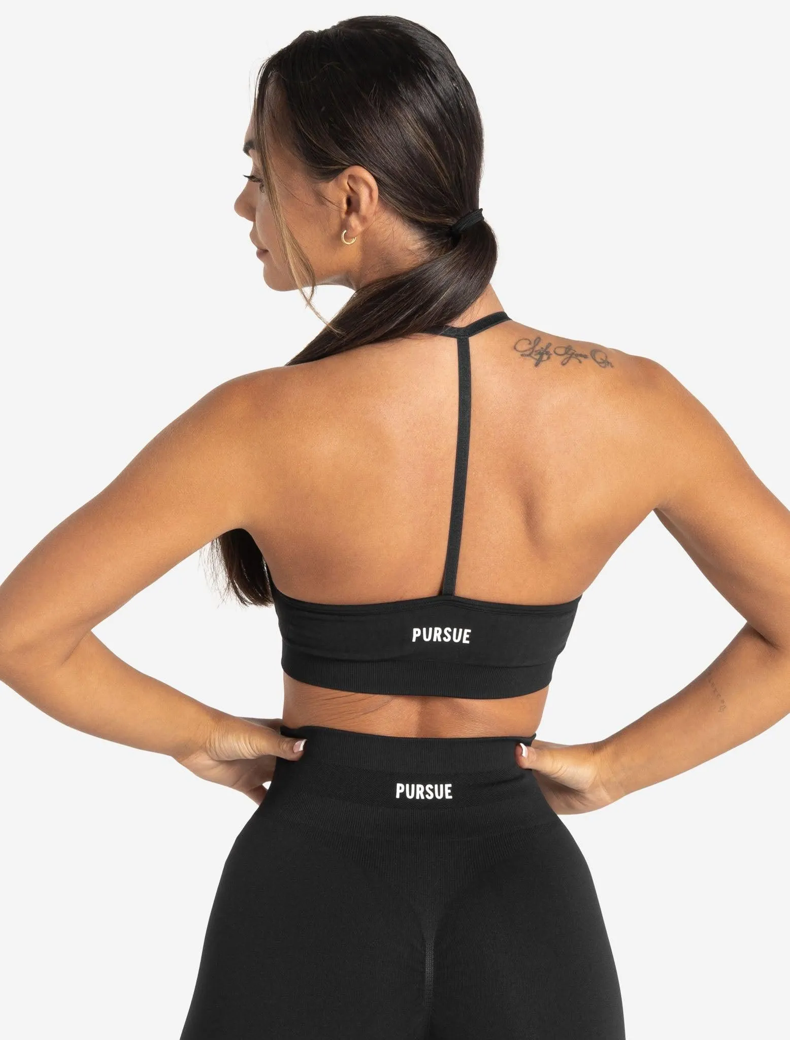 Scrunch Seamless Sports Bra - Black