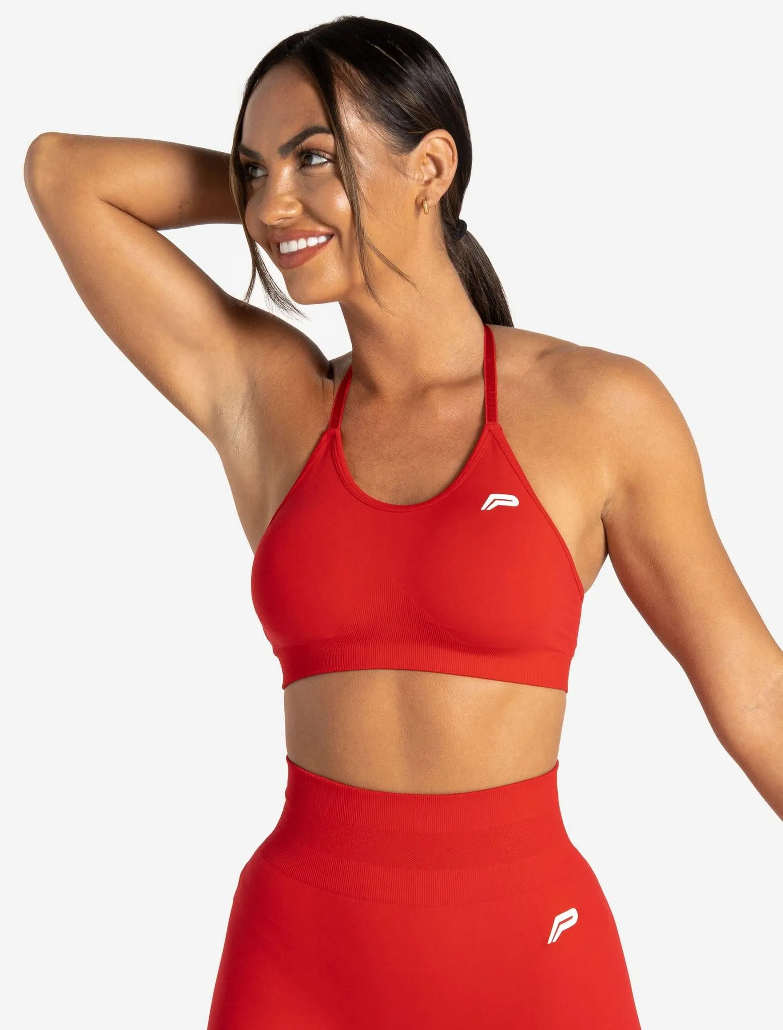 Scrunch Seamless Sports Bra - Candy Red