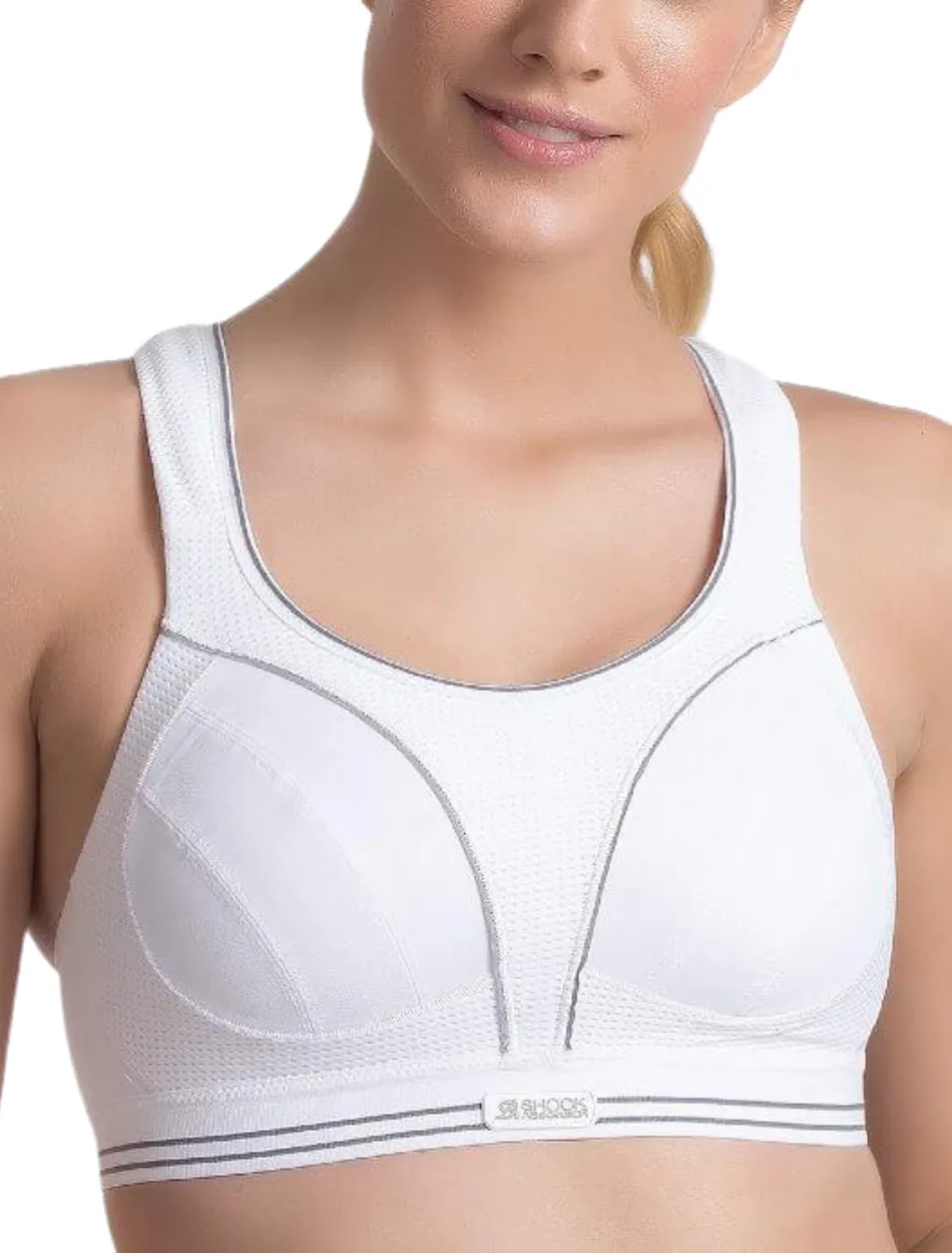 Shock Absorber Ultimate Run Bra, White | White High Impact Sports Bras