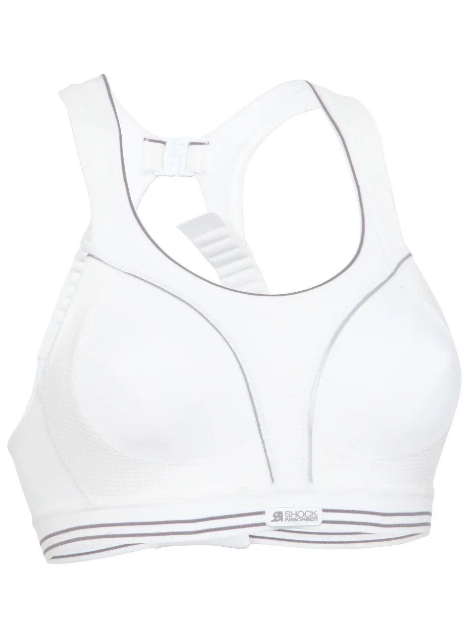 Shock Absorber Ultimate Run Bra, White | White High Impact Sports Bras