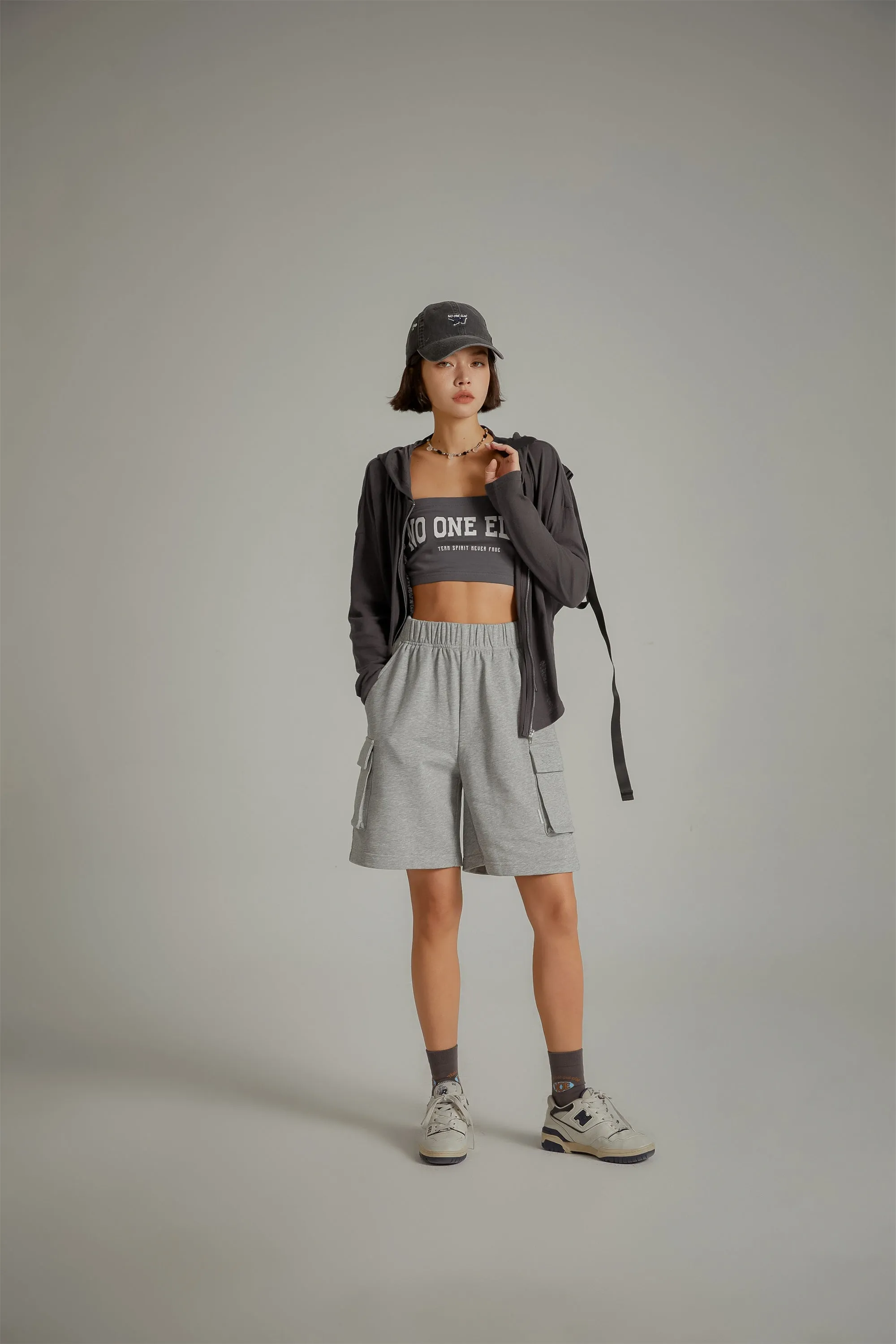 Side Pocket Wide Jogger Shorts