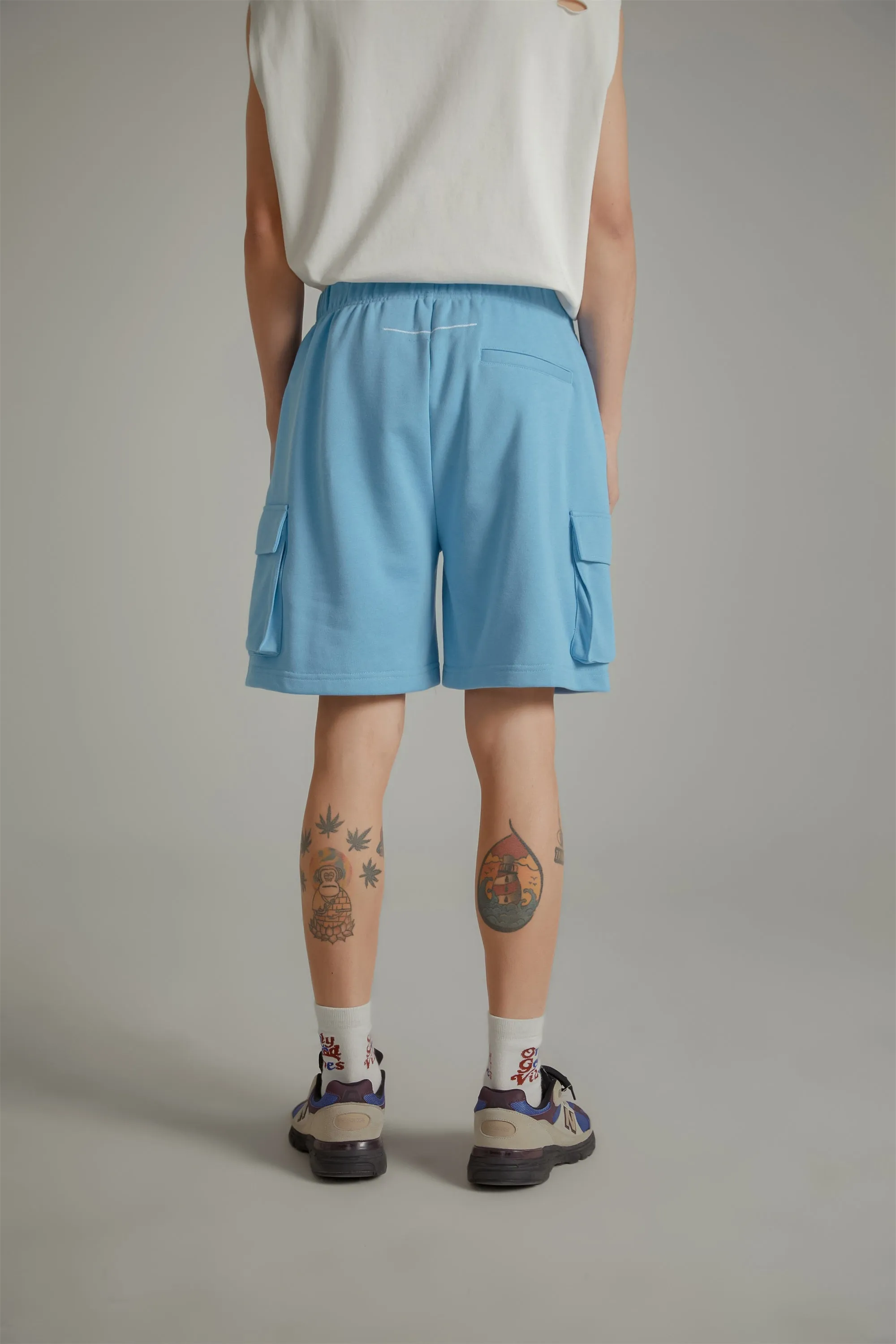 Side Pocket Wide Jogger Shorts