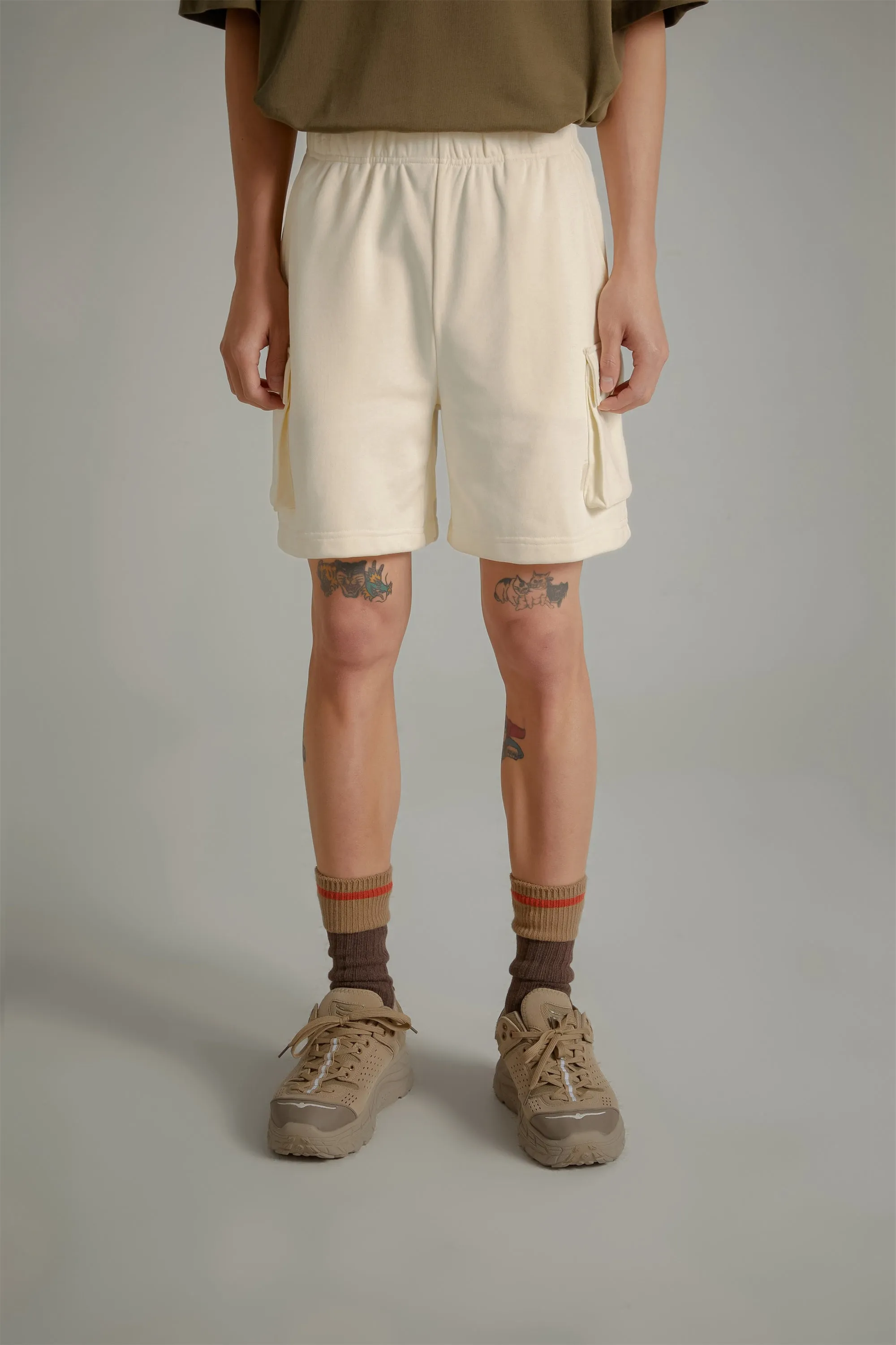 Side Pocket Wide Jogger Shorts