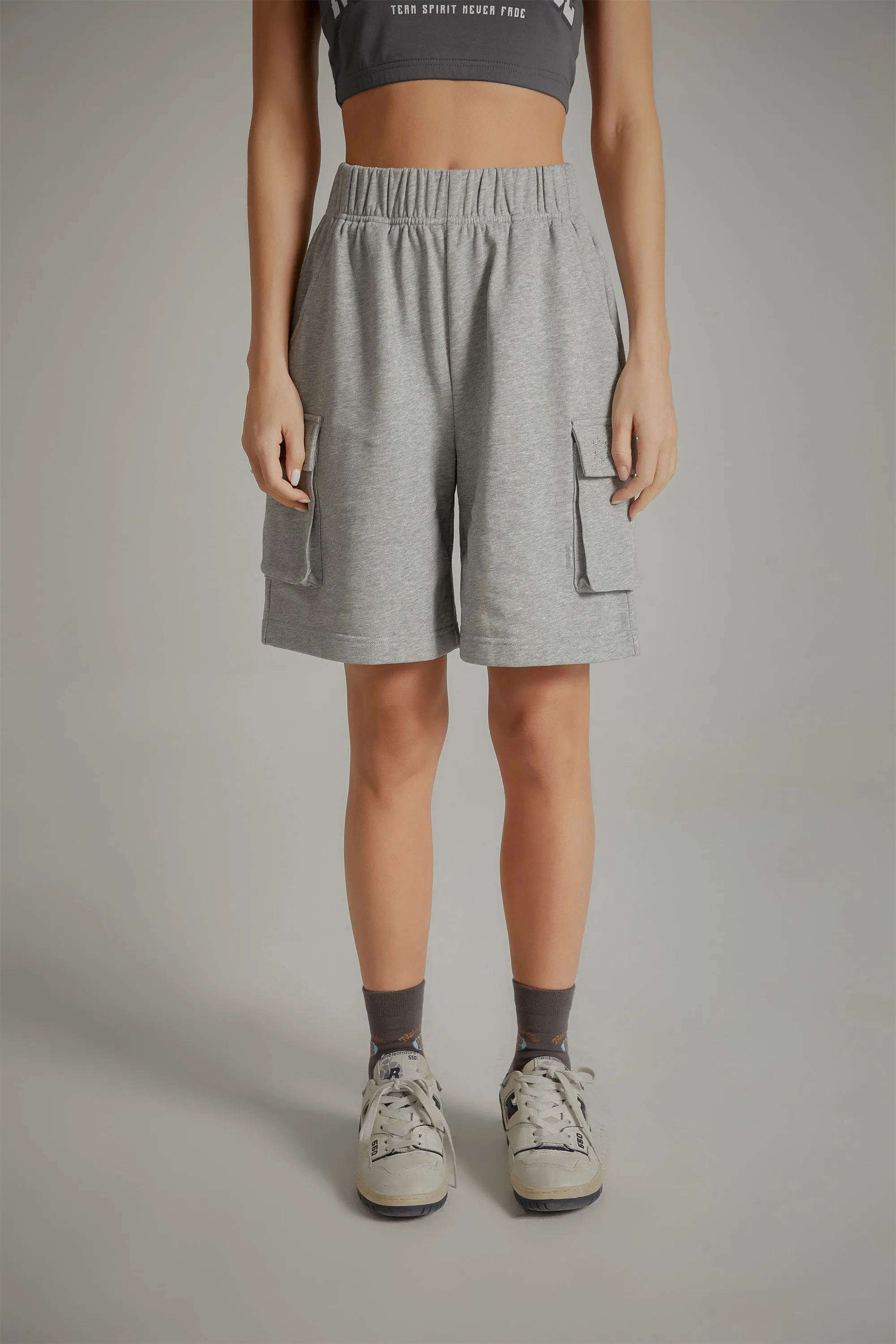 Side Pocket Wide Jogger Shorts