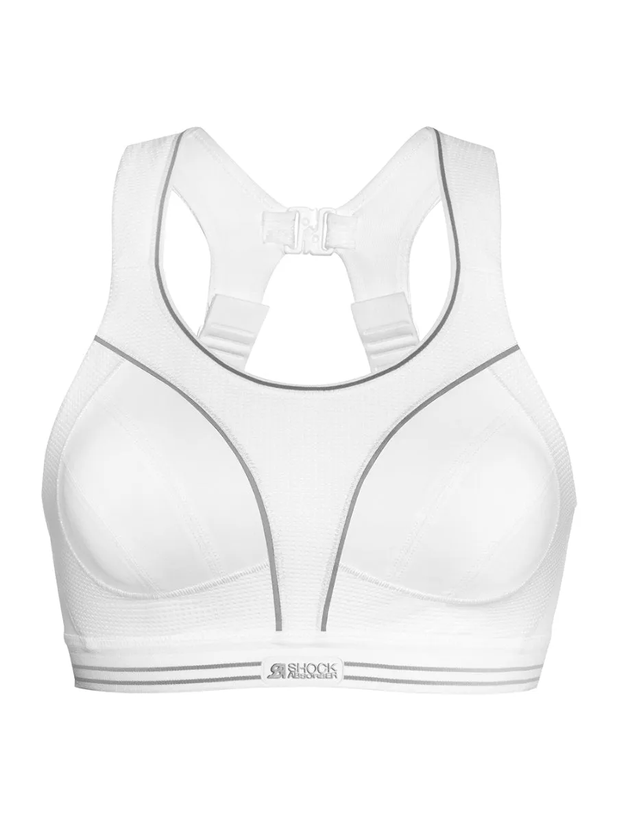 Ultimate Run Sports Bra - White/Silver