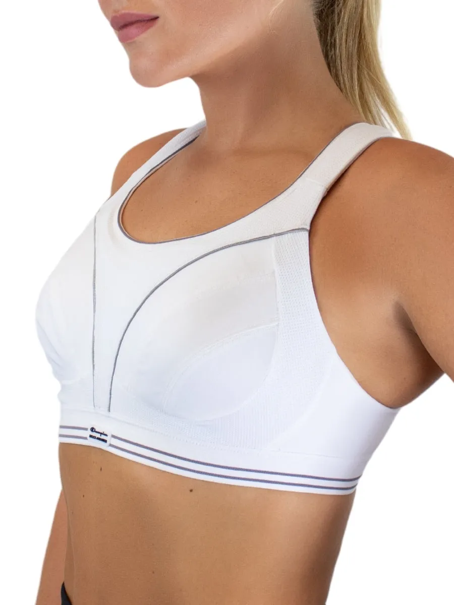 Ultimate Run Sports Bra - White/Silver