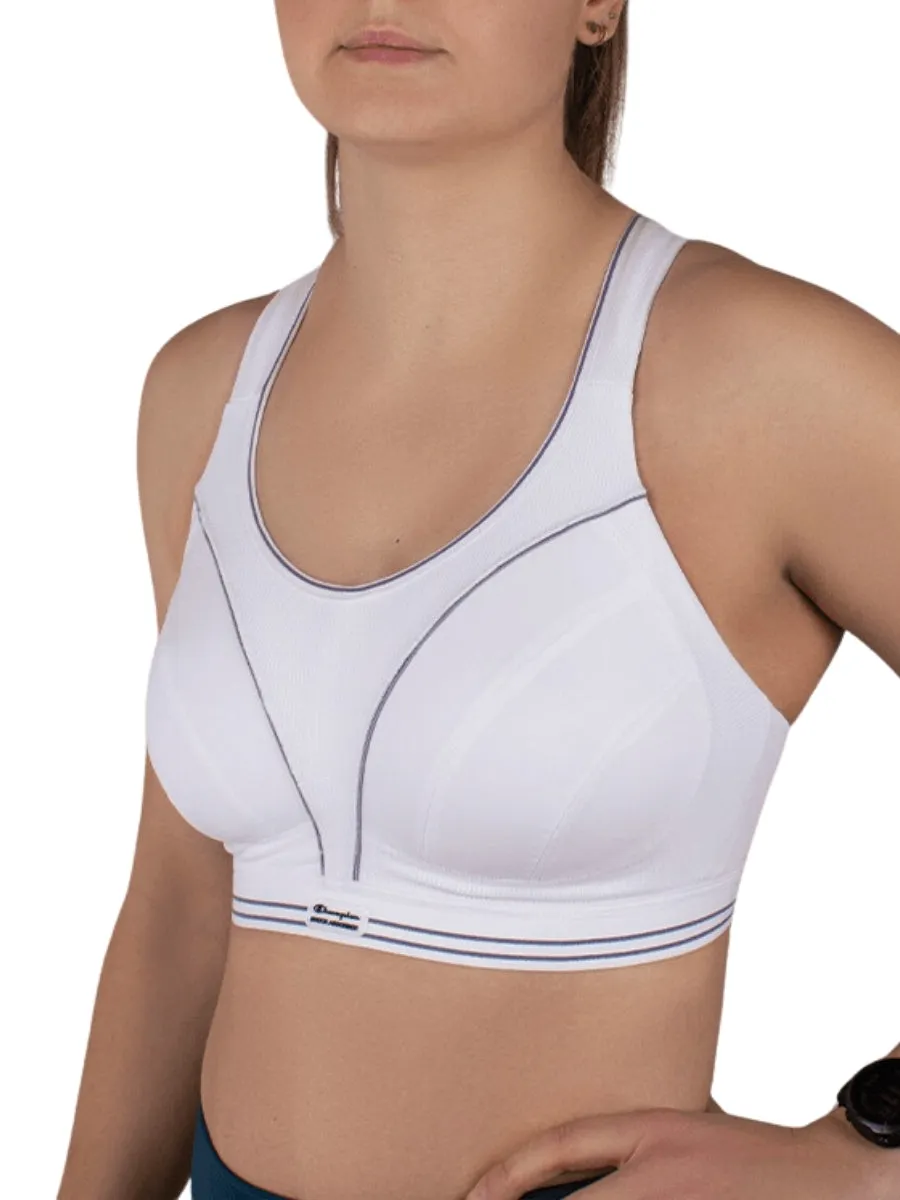 Ultimate Run Sports Bra - White/Silver