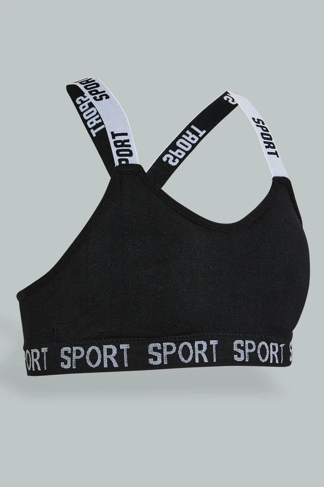 White And Black Padded Sports Bra (Pack of 2)