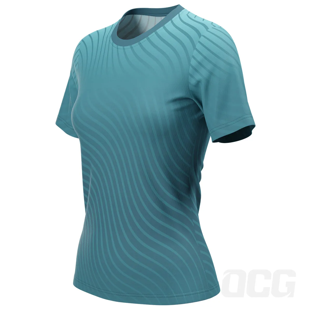 Women's Four Seasons Curvy Lines Short Sleeve Running Shirt