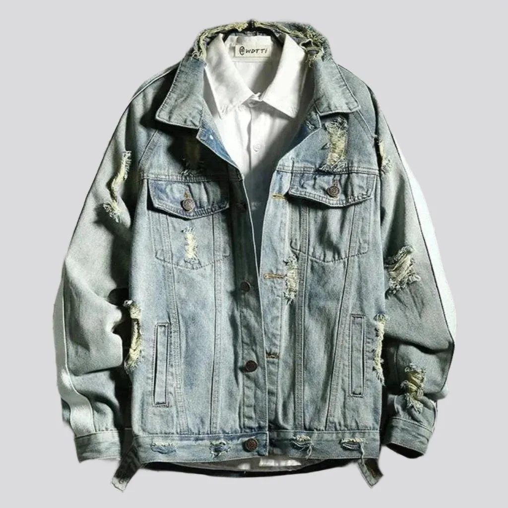 Y2k regular men's denim jacket