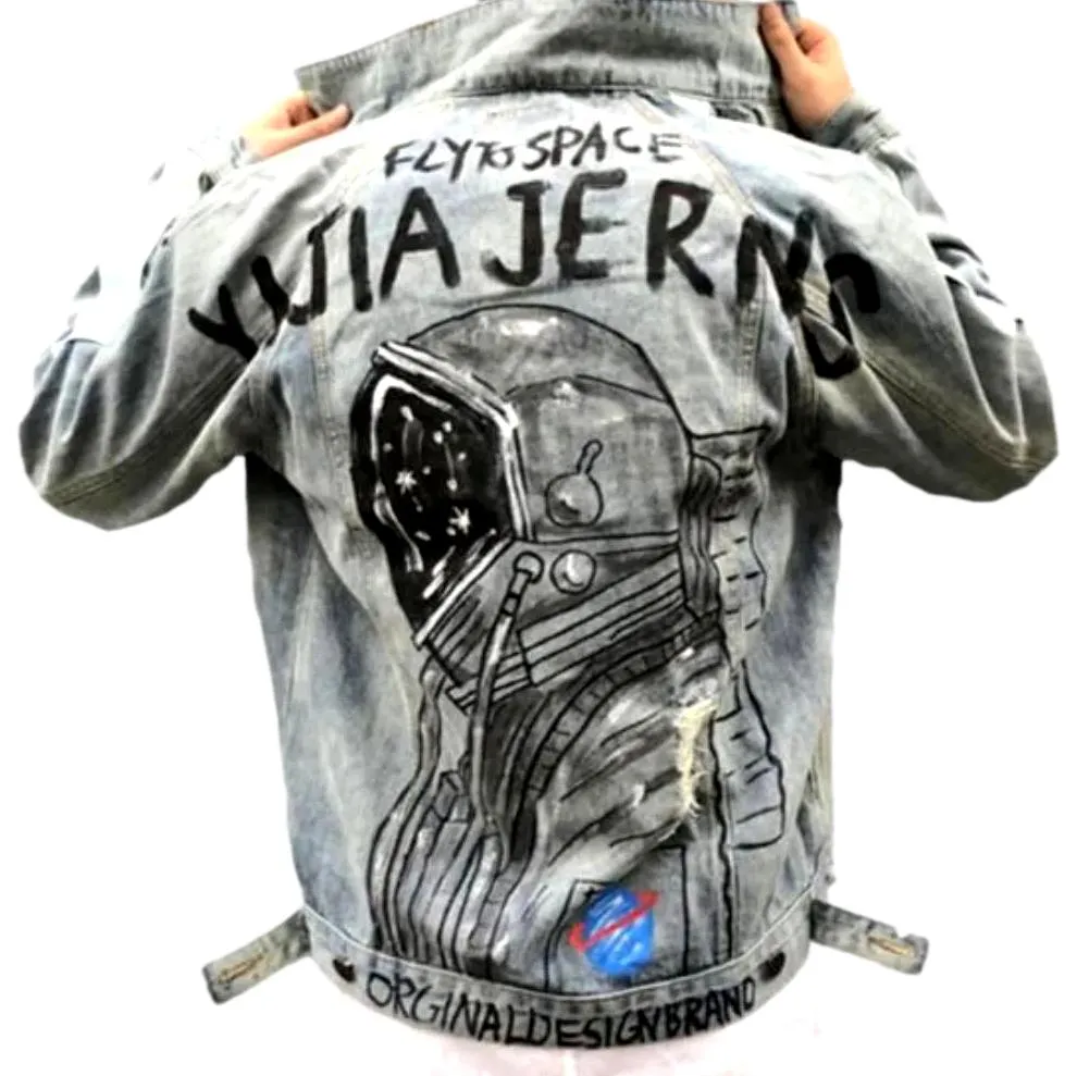 Y2k regular men's denim jacket